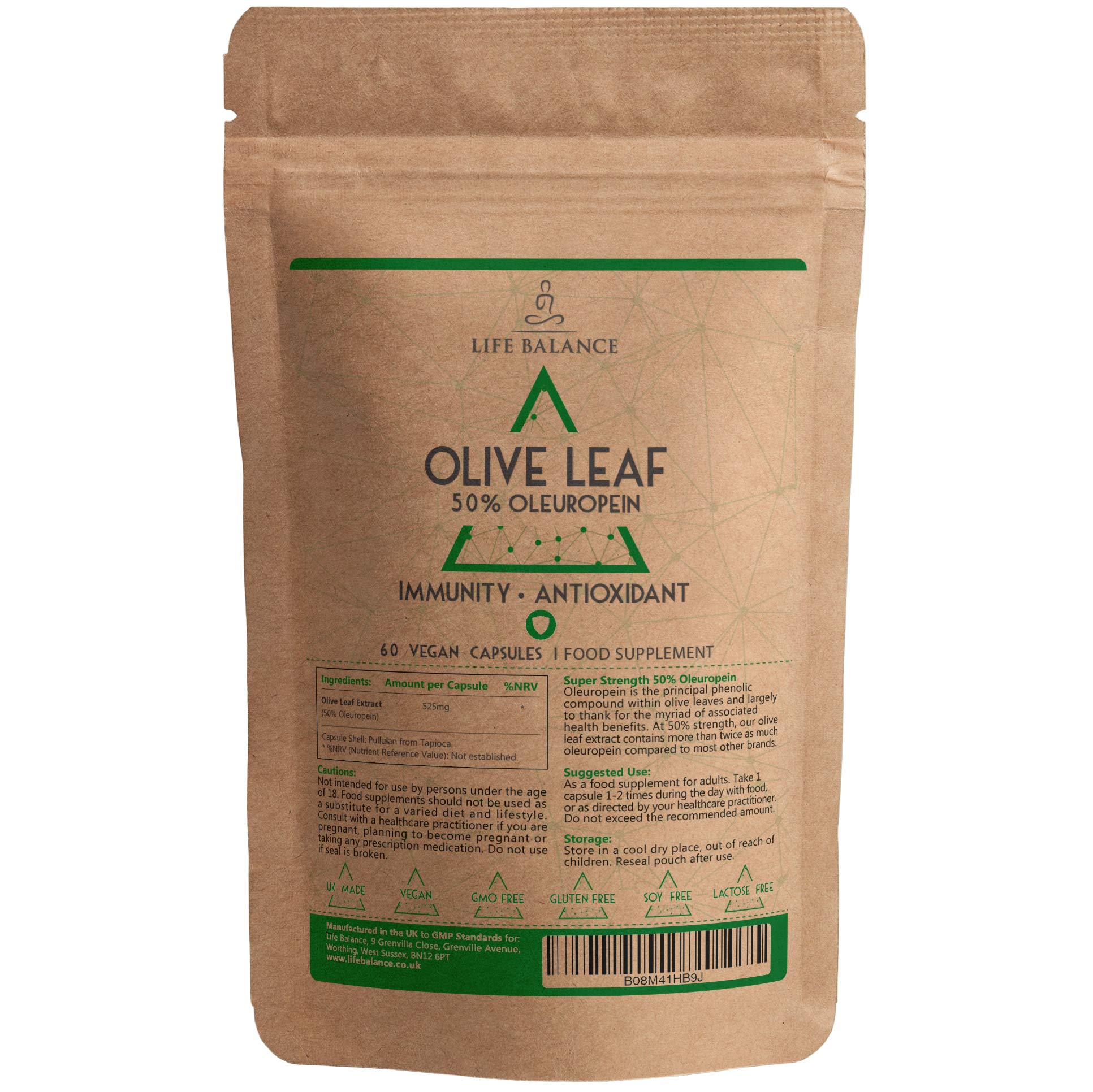 Buy Olive Leaf Extract s 50 Oleuropein 525mg Mediterranean
