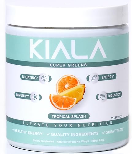 Miniatura 9 de Kiala Nutrition Super Greens - Polvo orgánico de verduras para reducir la hinchazón, apoyar la salud intestinal, aumentar la inmunidad, digestión