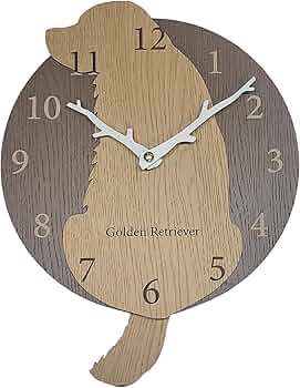 【リアル】壁掛け ペット時計 かわいい ゴールデンレトリバー インテリア リアル】壁掛け ペット時計 かわいい ゴールデンレトリバー インテリア