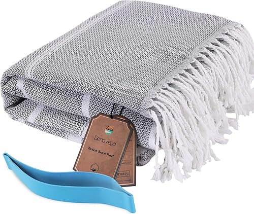 Genovega Toalla de playa turca suave, absorbente, de gran tamaño, de secado rápido, extra grande, sin arena, toalla de baño para adultos, ligera, de