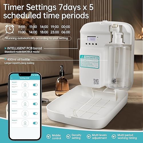 Miniatura 3 de Máquina de aire inteligente con aroma WiFi 2025 para el hogar, hotel, spa, oficina, cobertura de 1500 pies cuadrados, difusor de aire frío, difusor