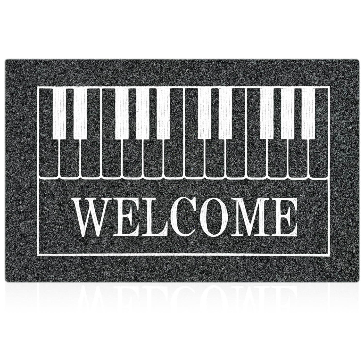 MHYTTFE Piano Welcome Mat Outdoor Large 90x60cm with Non Slip Rubber Backing Ultra Absorb Mud Easy Clean Entry Door Mats for Indoor High Traffic Areas Front Door Entrance Doormat
