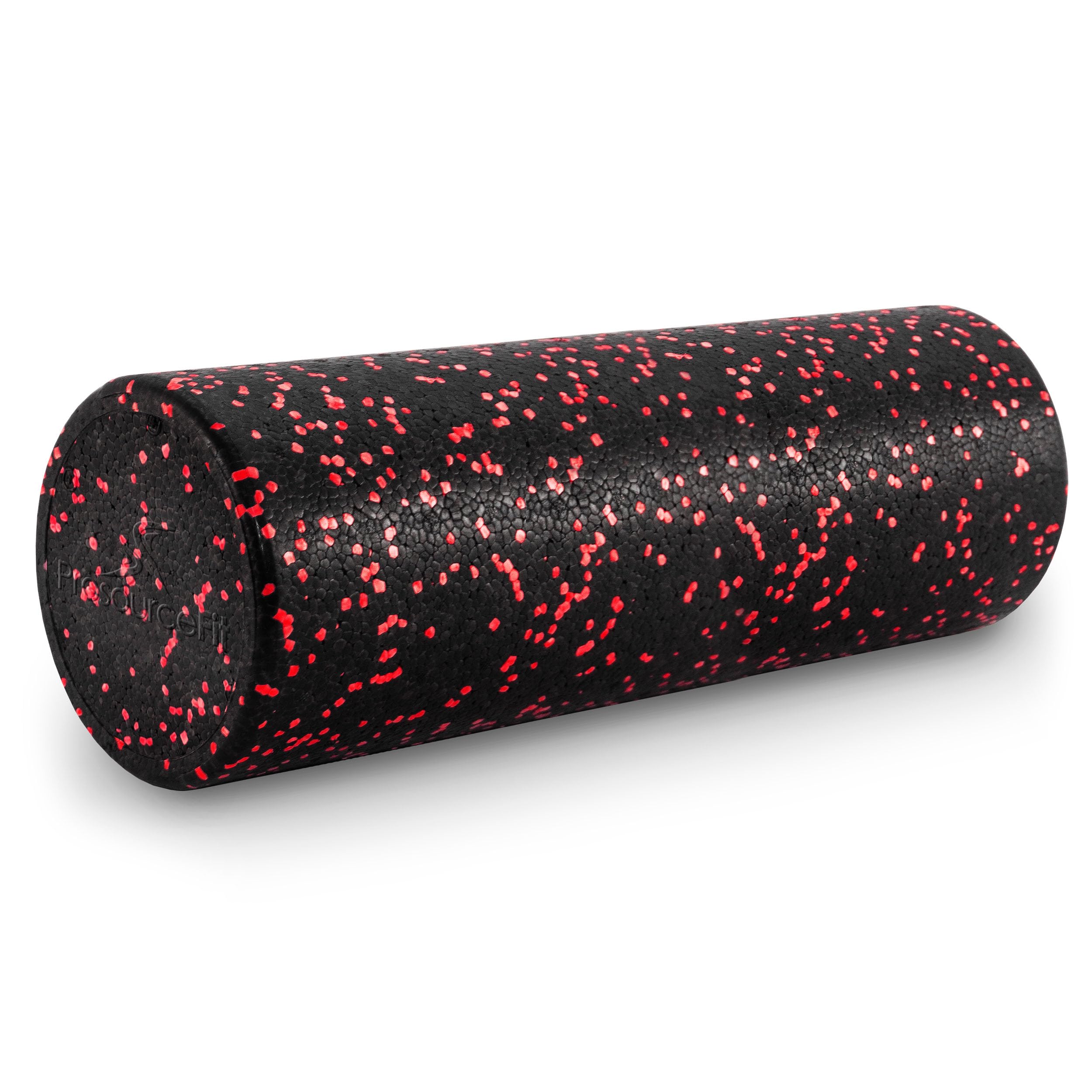 ProsourceFit High Density Foam Rollers 18 - Inches Long, Firm Full Body Athletic Massage Tool for Back Stretching, Yoga, Pilates, Post Workout Muscle Recuperation, Black/Red