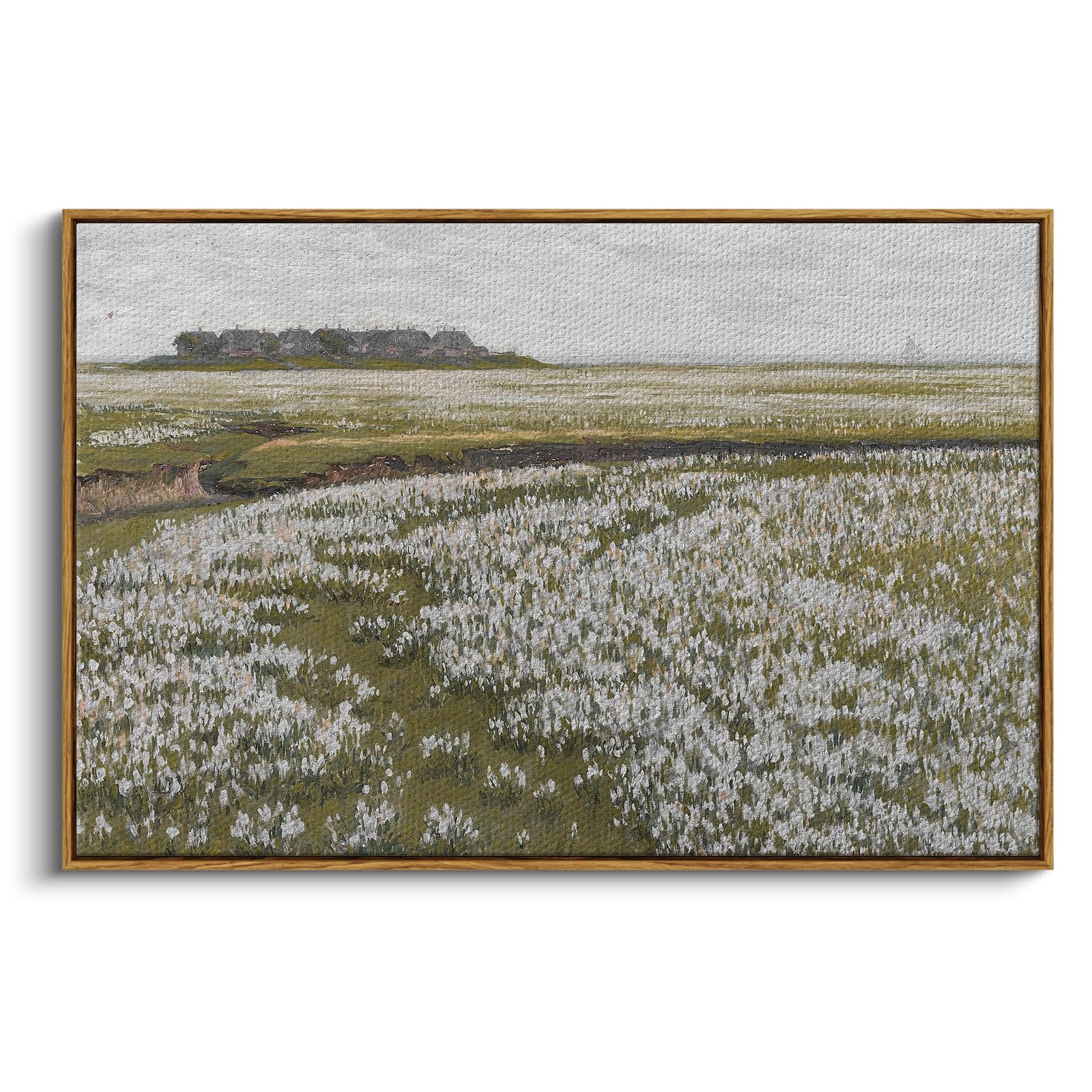 InSimSea Framed Canvas Wall Art, Meadow with Flowers Painting, Landscape for Living Room, Bedroom, Home, Bathroom Decor, 8x10 — view 113