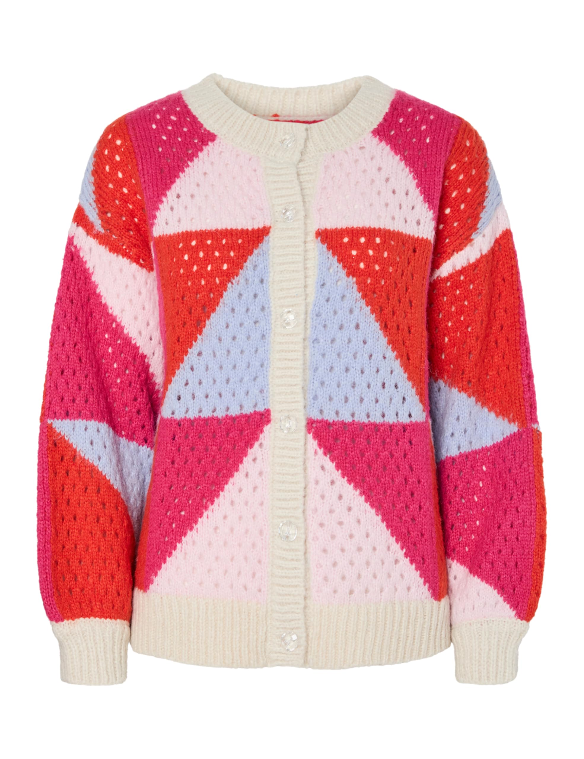 PIECES Women's Pcjanel LS O-Neck Knit Cardigan Bc, Pink-a-Boo, S