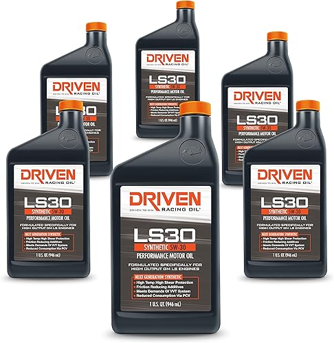 Miniatura 4 de Driven Racing Oil LS30 - Aceite de motor sintético de alto zinc 5W-30 (caja de 12 cuartos de galón)