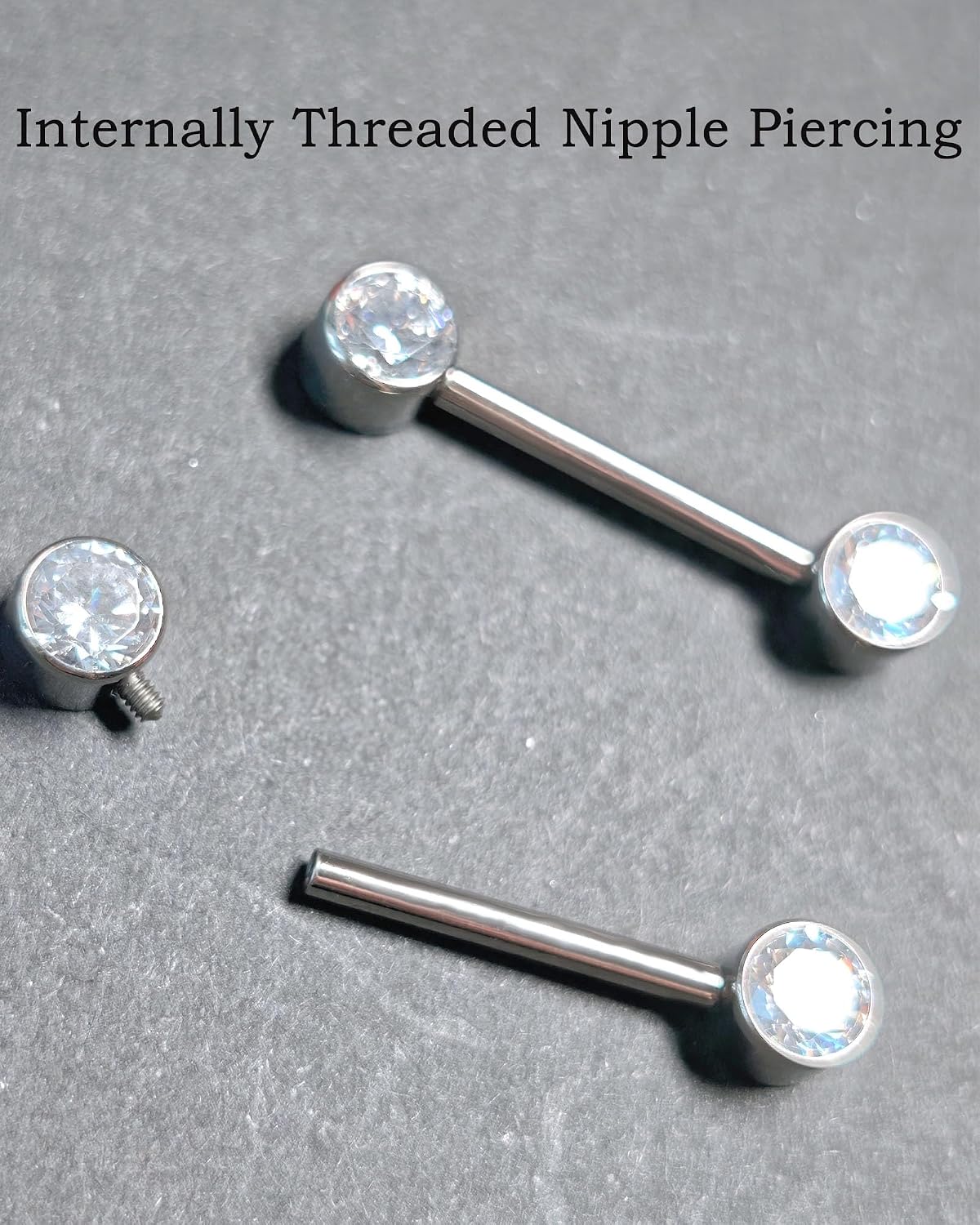 Titanium F136 Nipple Rings 14 Gauge 14 mm Straight Nipple Bar