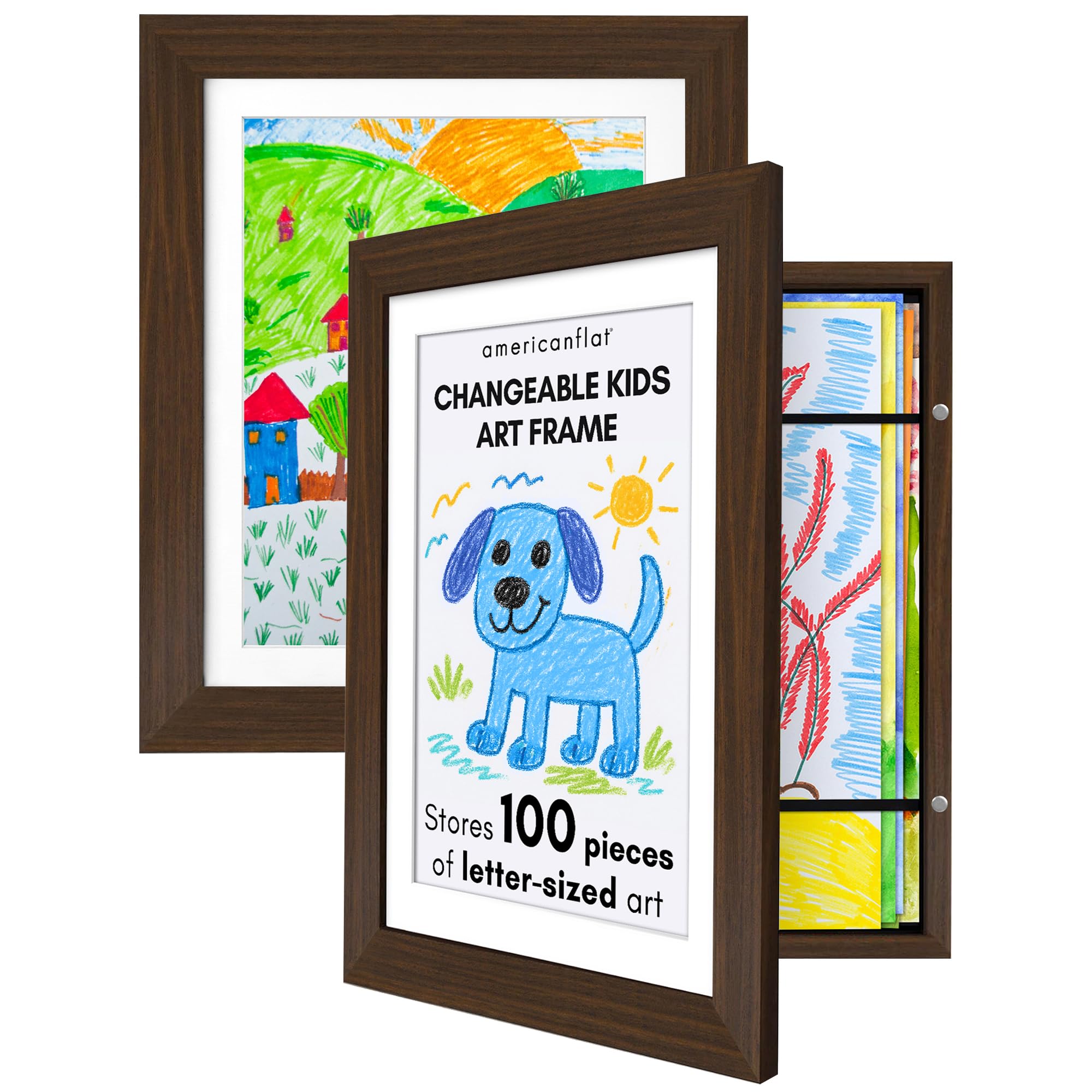 Amazon.com - Americanflat - 2 Pack - Kids Artwork Frame Changeable