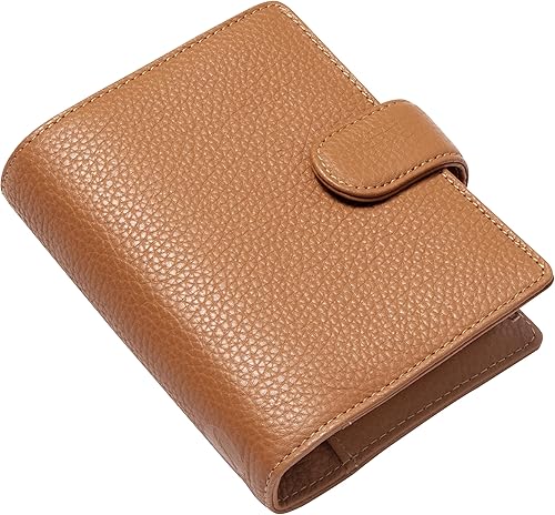 Miniatura 3 de Filofax Norfolk - Organizador de bolsillo, almendra, piel suave de grano completo, seis anillos, con calendario semanal para ver cada semana,