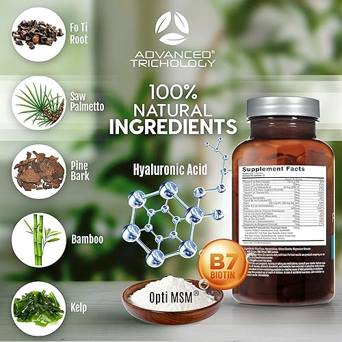 Miniatura 4 de Novedosa vitamina para crecimiento capilar FoliGROWTH - sin gluten fórmula vegana probados en terceros- con biotina de alta potencia detiene la