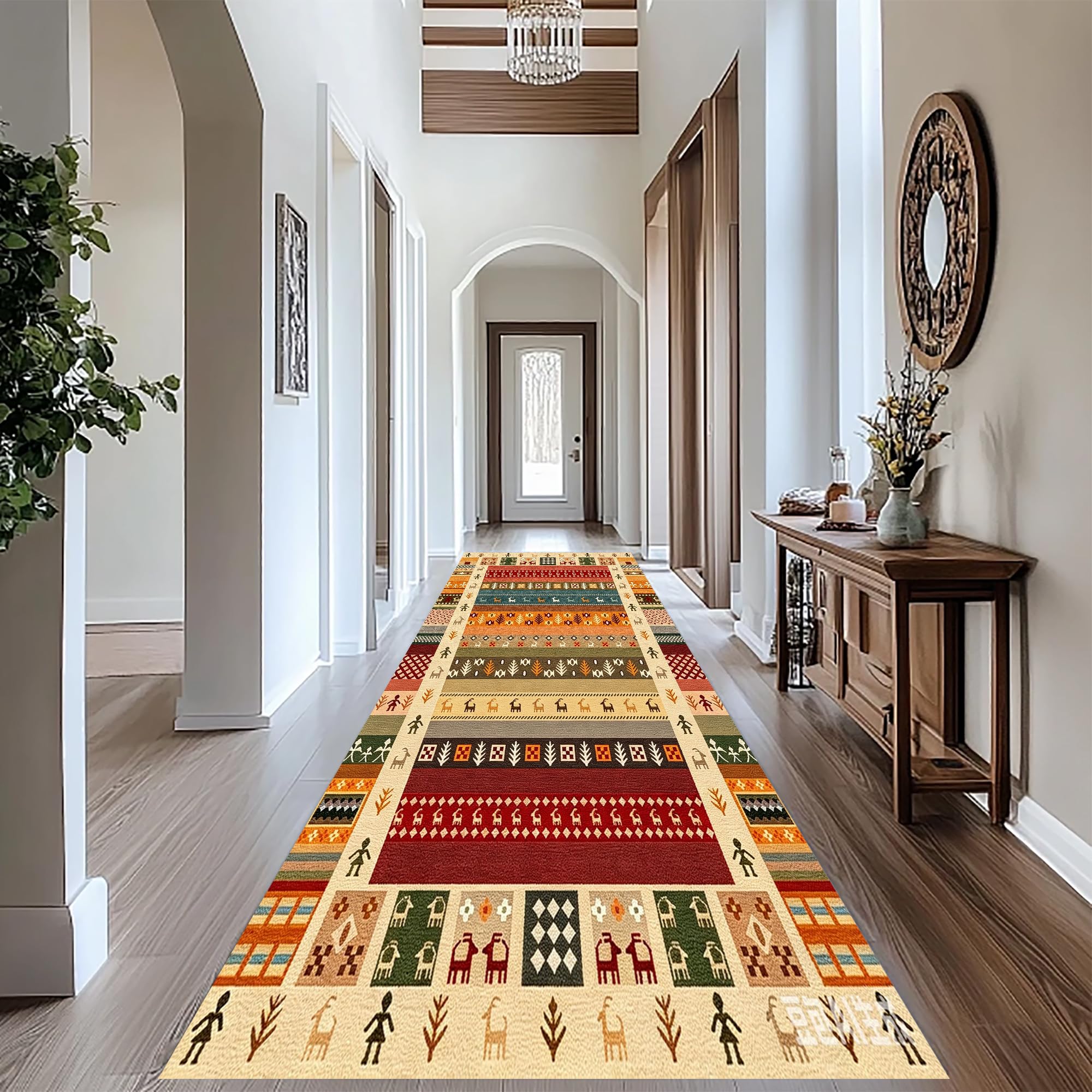Dywan chodnik długi korytarz 70 x 500 cm antypoślizgowy dywanik kuchenny zmywalny dywan korytarz chodnik dywaniki do sypialni salonu korytarza kuchni pralnia bieżnik