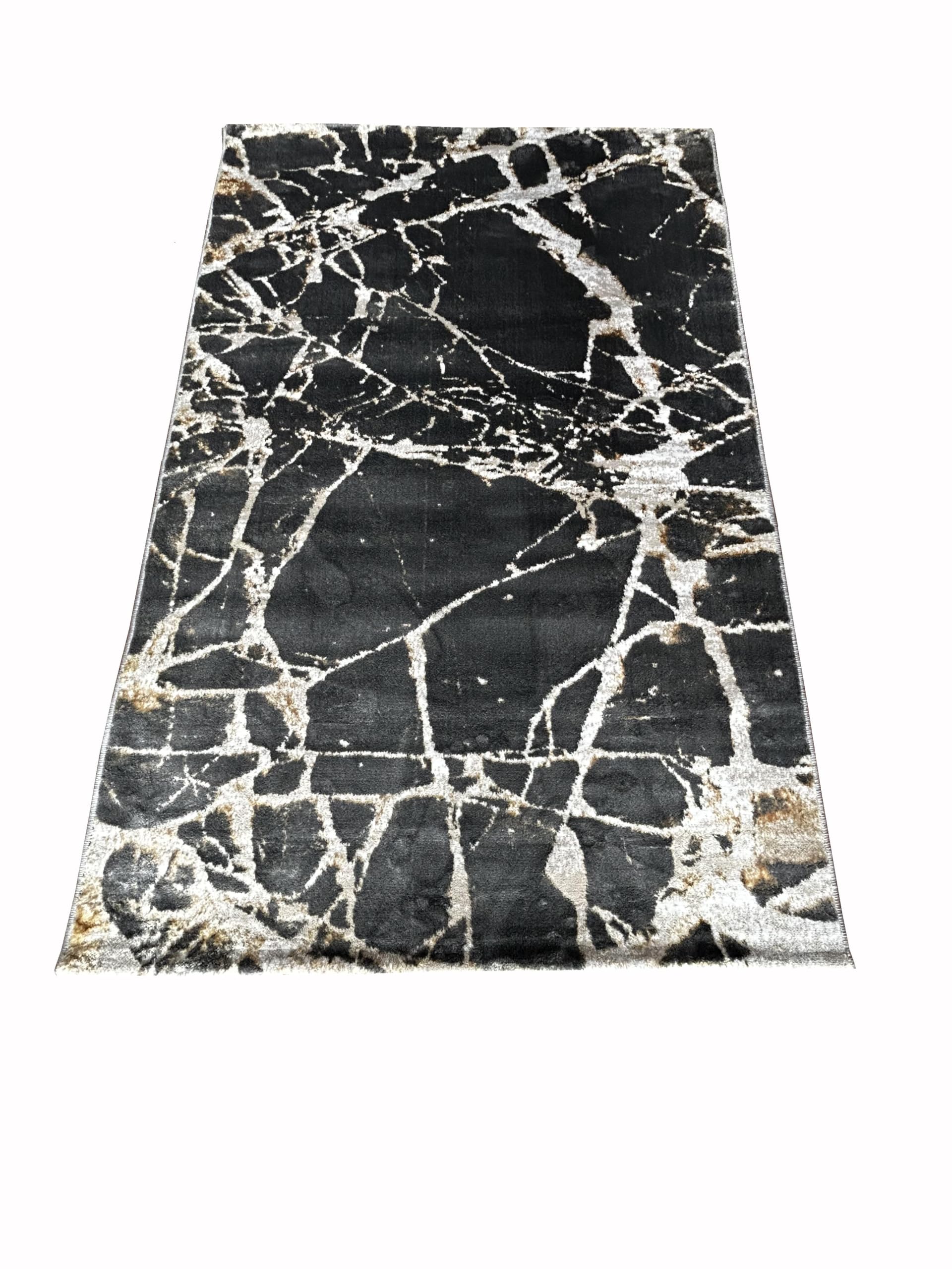 THE RUG STUDIO Wool and Silk Modern Area Rugs Abstract Pattern Carpet Soft Non-Slip Stain Resistance for Living Room Bedroom and Hall - Size 4 X 6 Feet -(120 X 180 Cm)