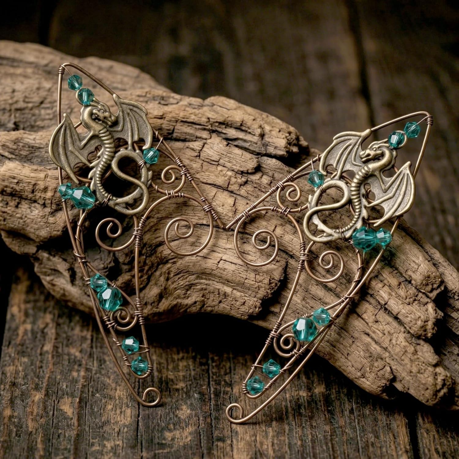 Fairy Elf Ear Cuffs - Renaissance Costume Renfaire Accessories Non Pierced Elven Earrings Fantasy Medieval Accessories