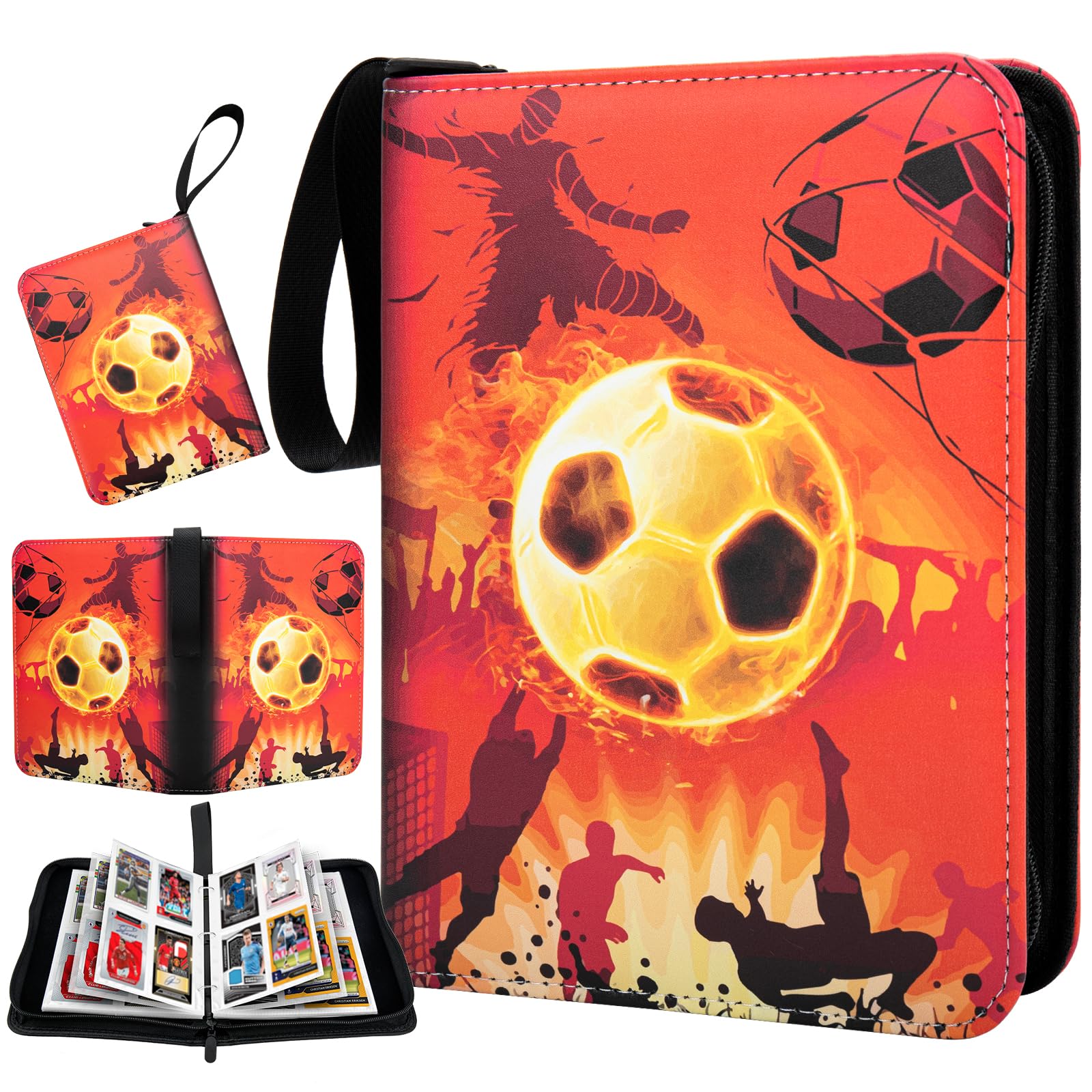 TAOPE Card Album for Football Binder Card Holder 4 Pocket with Sleeves, Football 400 Card Holder Album