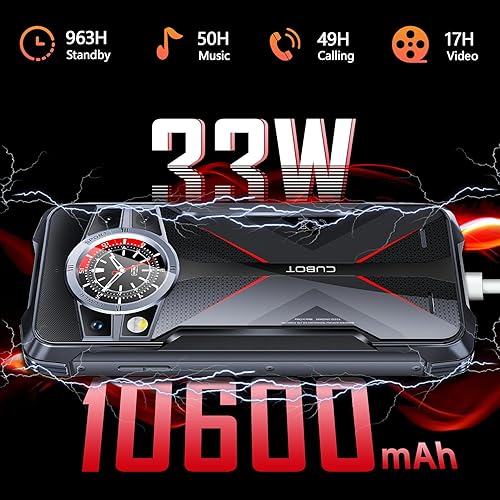 Miniatura 3 de CUBOT Kingkong 9 - Teléfono resistente para exteriores desbloqueado, 24 GB de RAM+256 GB ROM, cámara de visión nocturna de 100 MP+32 MP+24 MP,