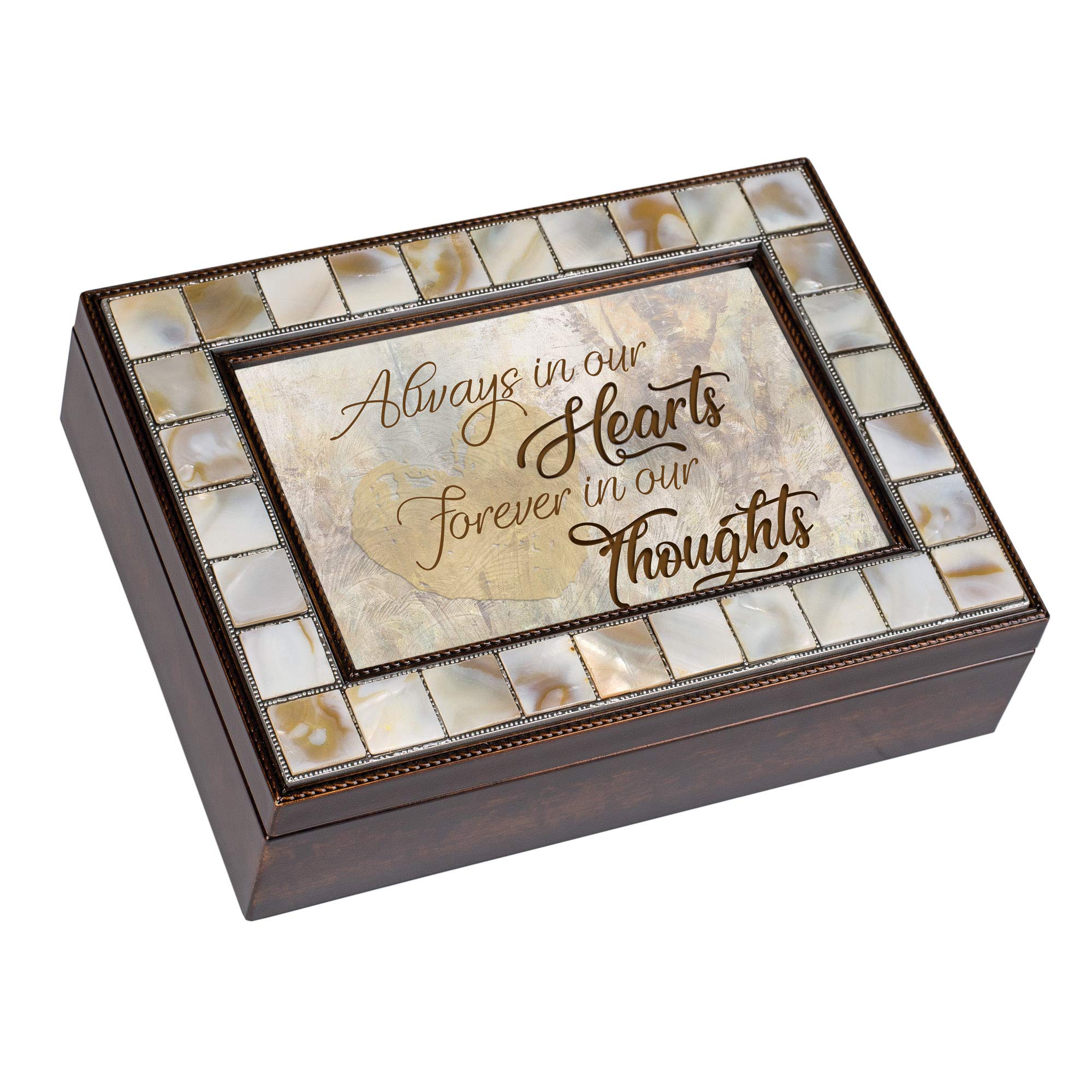 Caja de música Cottage Garden joyero musical de nácar ámbar decorativo