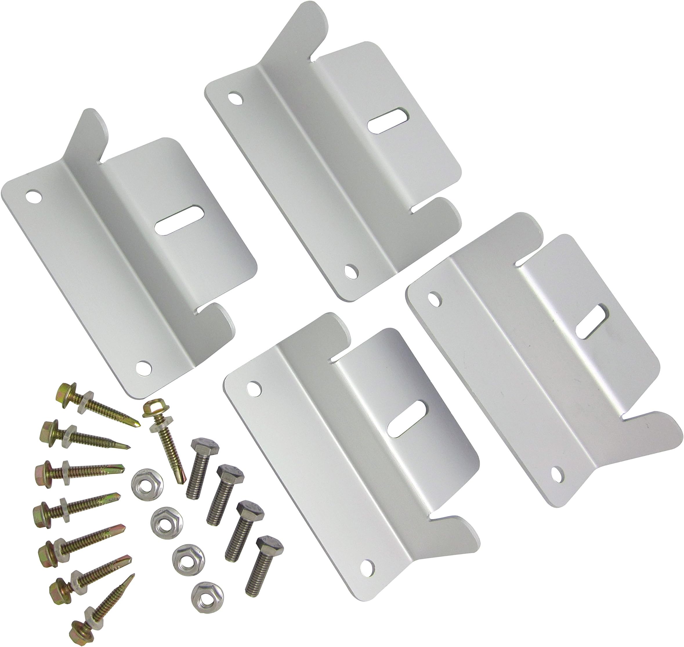 NUZAMAS NEW Solar Panel Mount Mounting Z Bracket Set Kits for RV Boat Roof Off Grid Outdoor Camping Van Caravan with Nuts and Bolts