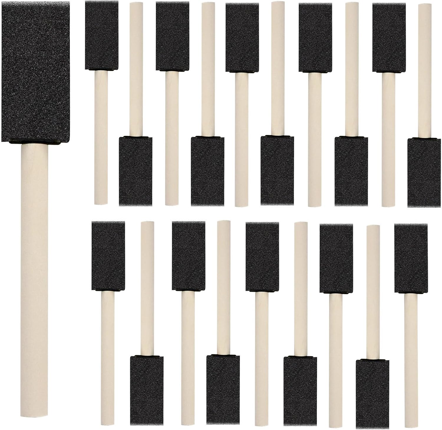 DMSVK 20 Pcs Foam Paint Brushes, 1'' Sponge Paint Brush, Foam Brushes