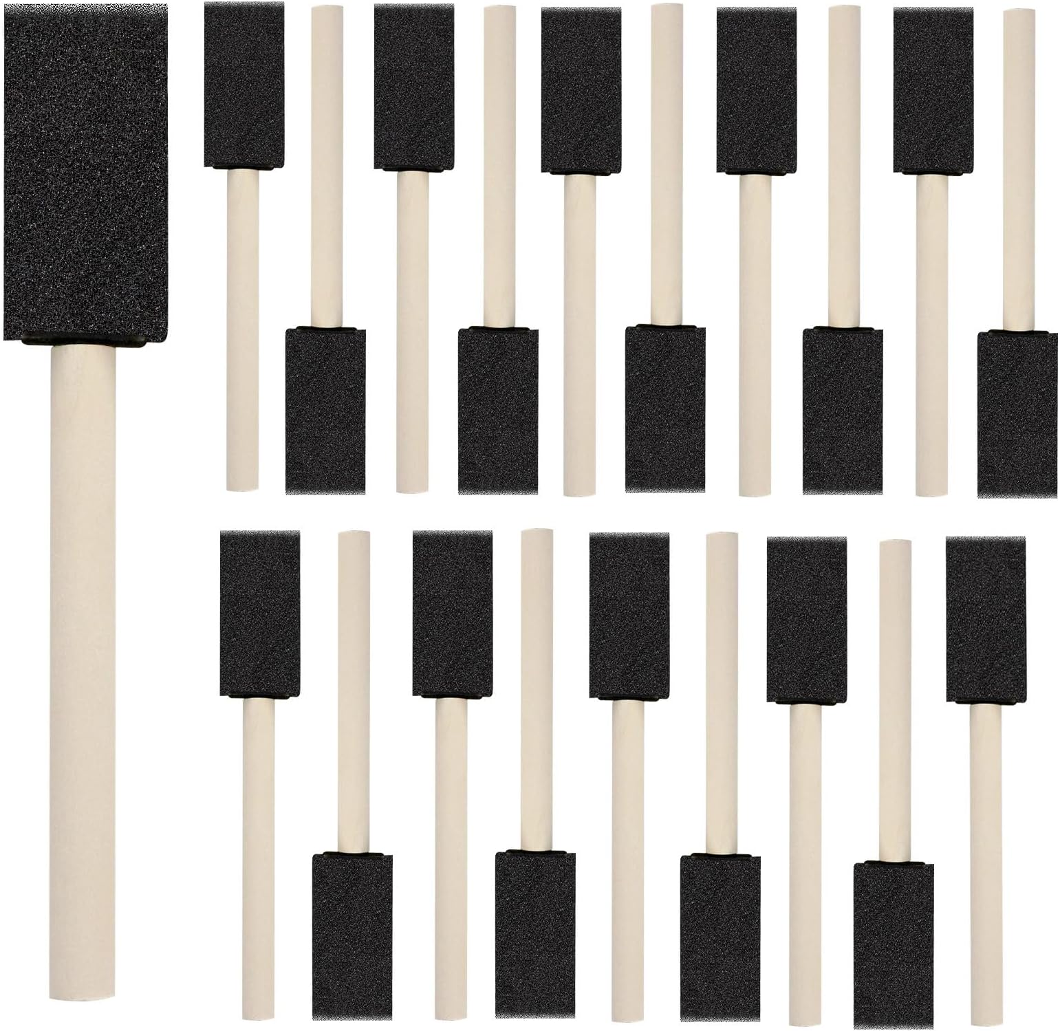 20 Pcs Foam Paint Brushes, 1'' Sponge Paint Brush, Foam Brushes for Painting, Craft, Staining, Varnish, Touch Up