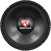 Vista 2 de Rockville RVP12W4 600W 12" Subwoofer de DJ PA Raw de 4 ohm, cono reforzado con fibra, alta excursión, graves profundos, para actuaciones en vivo