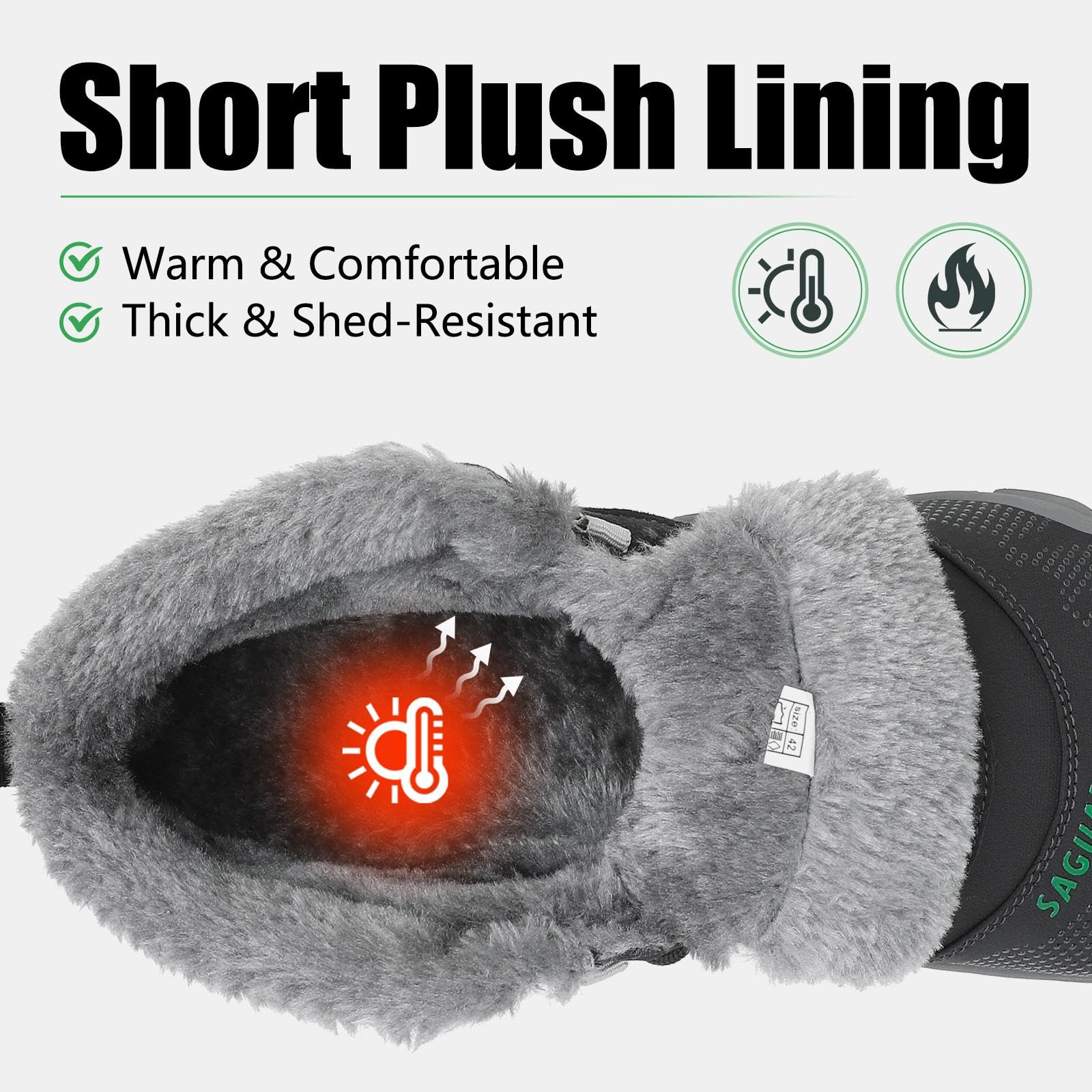 SAGUARO Barefoot Stivali Invernali Impermeabile Uomo Caldo Scarpe Inverno Donna Trekking Sneaker Outdoor Impermeabile