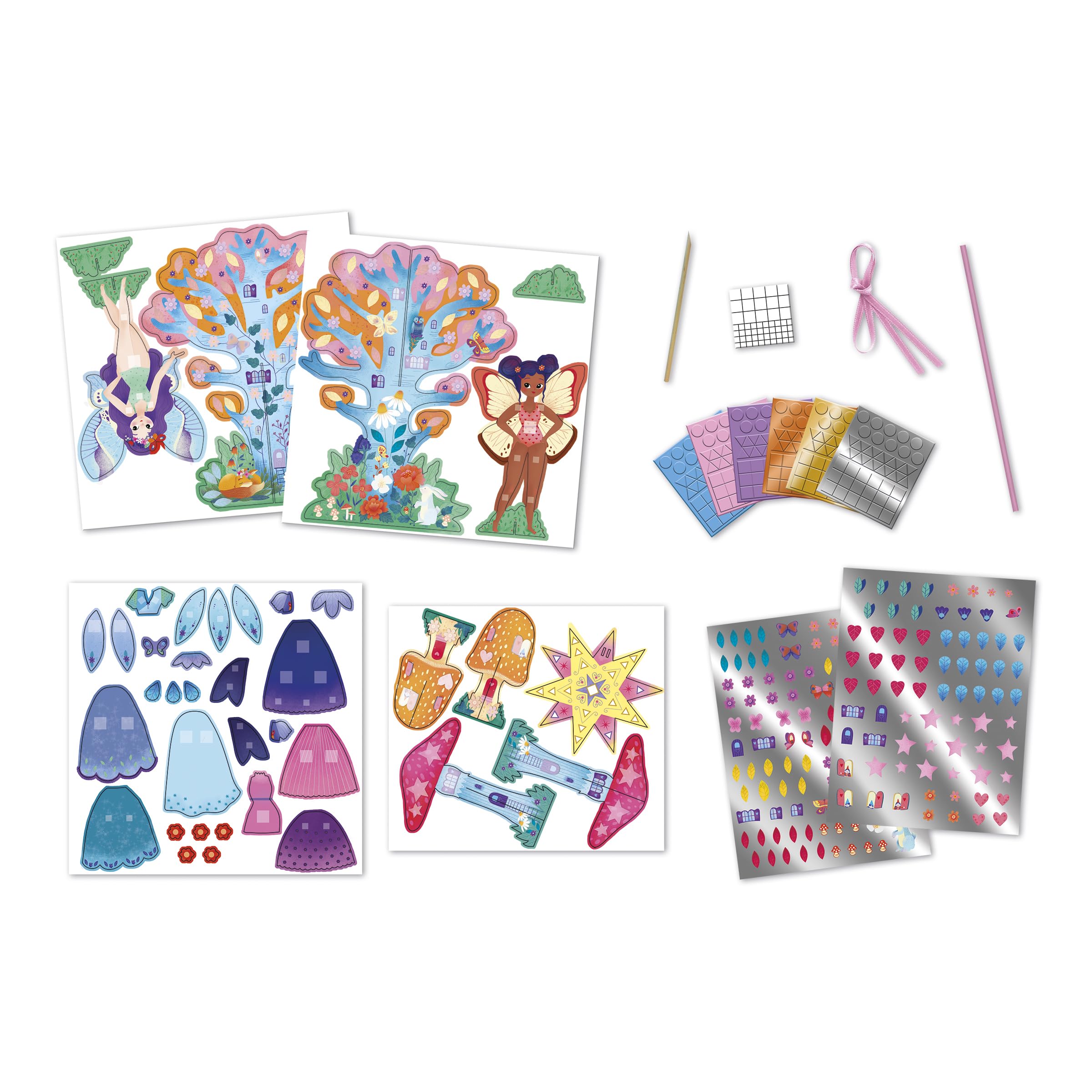 Janod, Multi-Activity Set, Fairy Theme, 11 Realisations, Children's Creative Leisure Kit, Dexterity and Concentration - Image 3