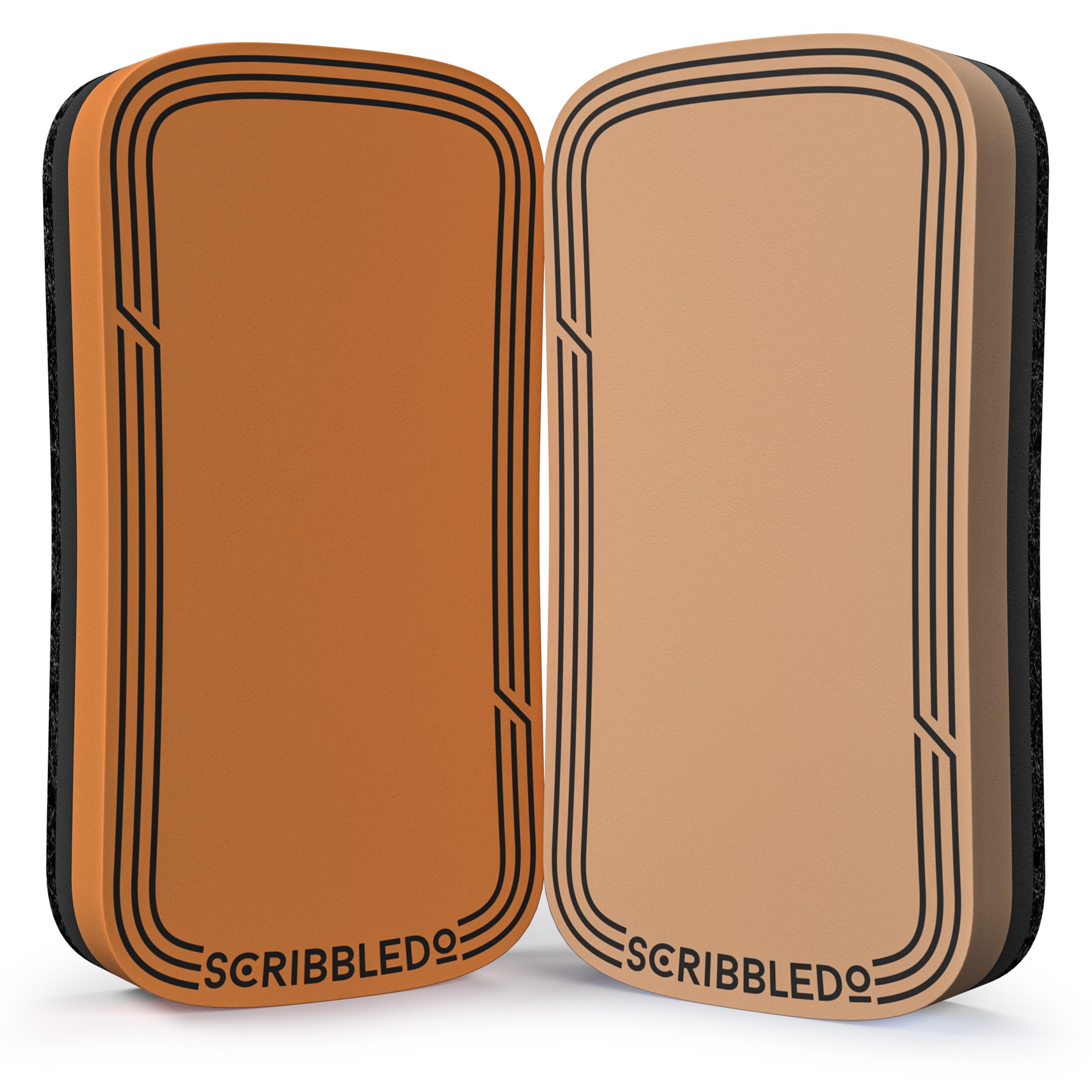 SCRIBBLEDO Boho trocken abwischbarer Radiergummi für Whiteboard-Radierer, 2 Stück, 5,1 x 10,2 cm, Whiteboard-Radiergummis für Lehrer, Klassenzimmer, Büro, Zuhause, Schule, magnetisch, trocken