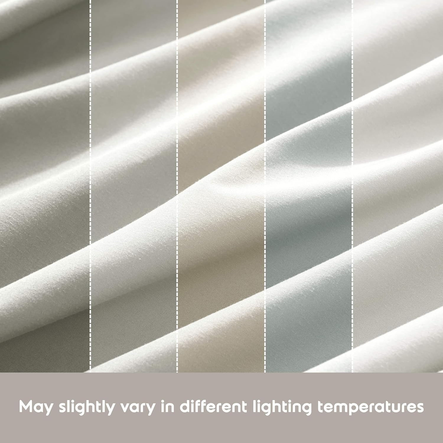 Nestl Twin Sheets Set - 3 Piece Twin Bed Sheets, Deep Pocket, Hotel Luxury, Extra Soft, Breathable and Cooling, Off White Sheets for Twin Size Mattresses Twin 06 - Off White