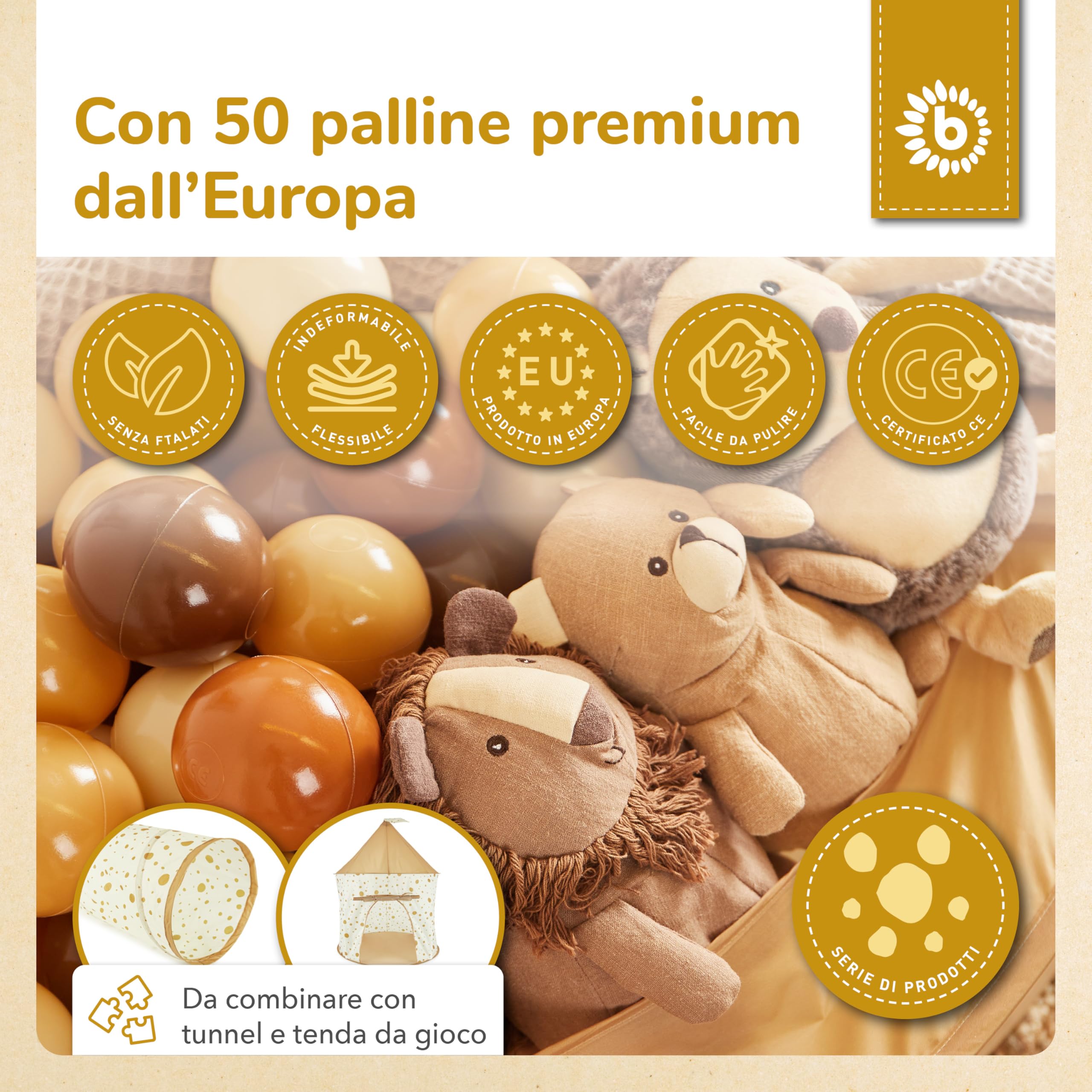 Bieco Piscina di palline per interni Pop Up Dots | Include 50 palline | Principessa | Tenda per bambini | Tenda da campeggio per ragazze | Tenda per bambine