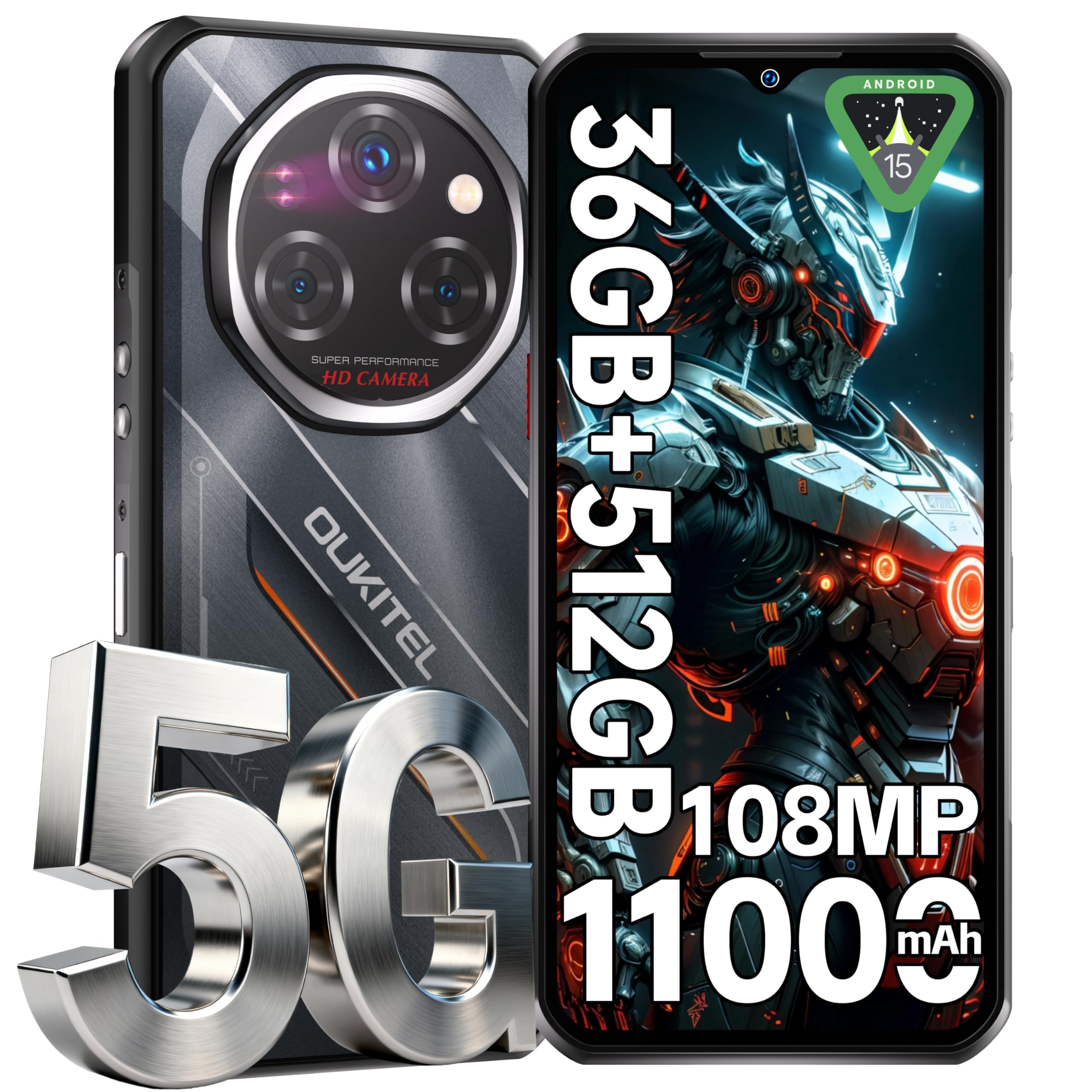 Amazon | [5G SIMフリー スマホ 本体 Android 15] OUKITEL WP62 36GB