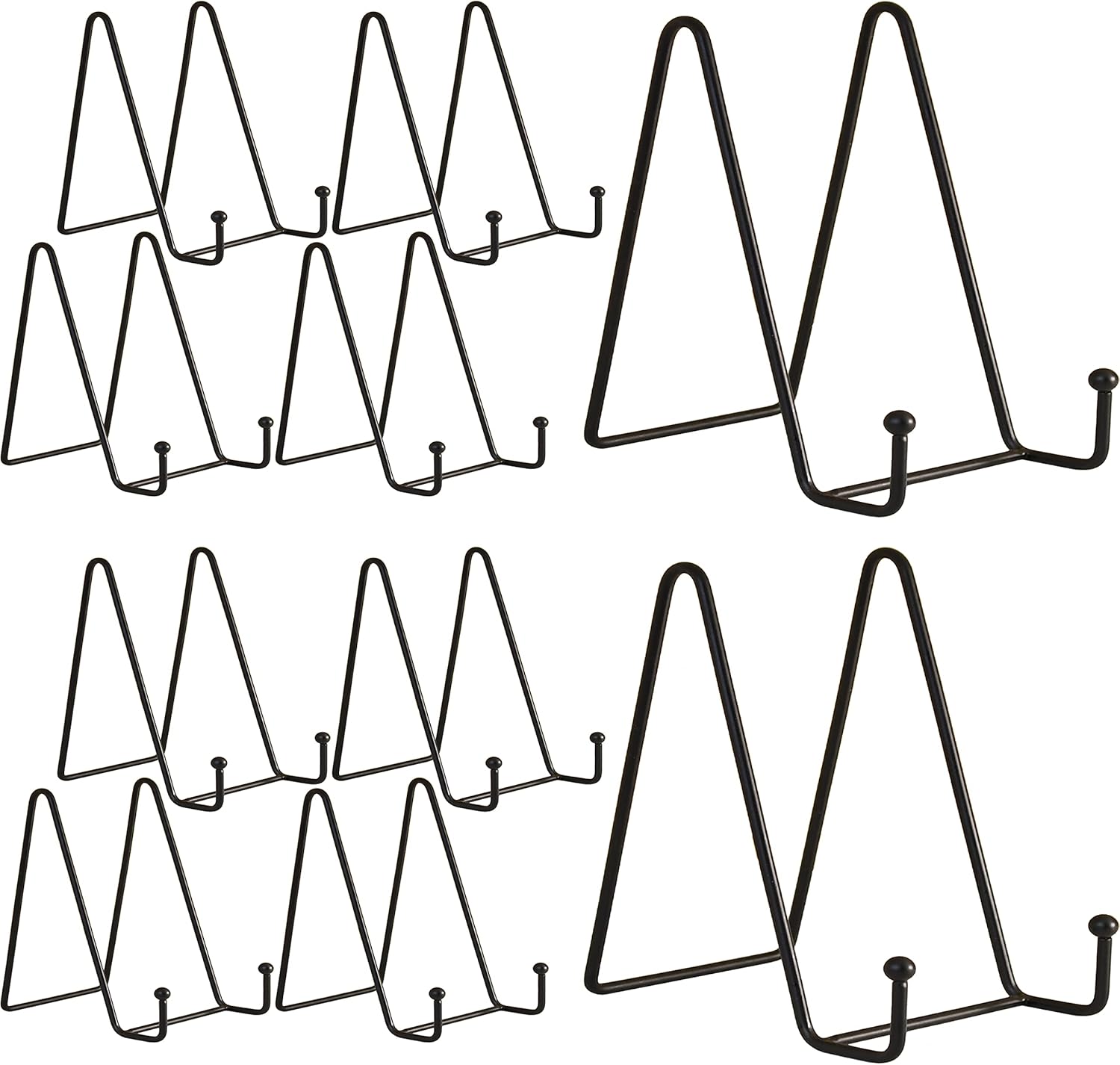 Beieverluck 10 Pack Plate Stands for Display Black Metal