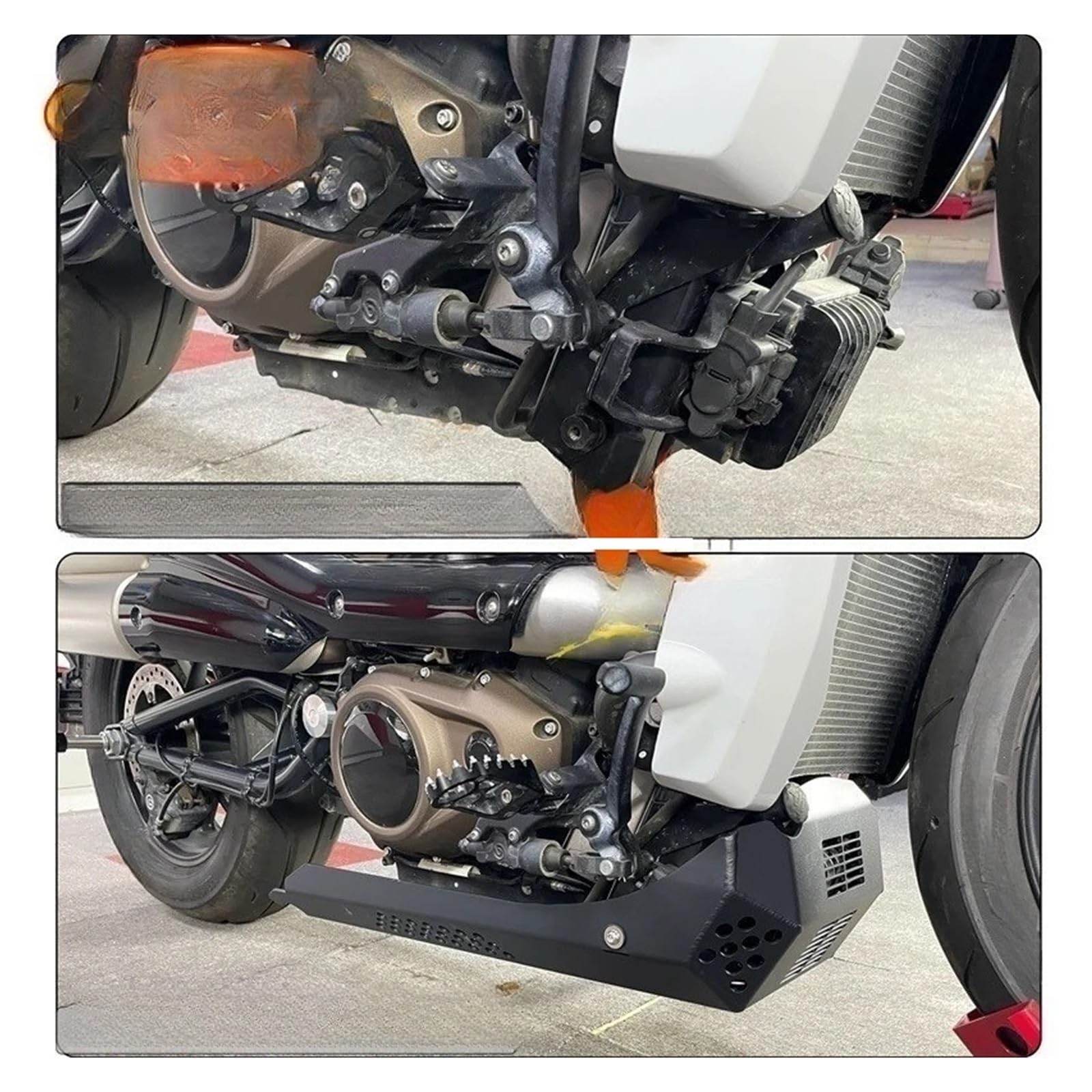 Paracoppa motore moto Per Sportster S 1250 RH1250S Piastra Paramotore Moto Protezione Telaio Motore Sotto La Pancia Copertura Base