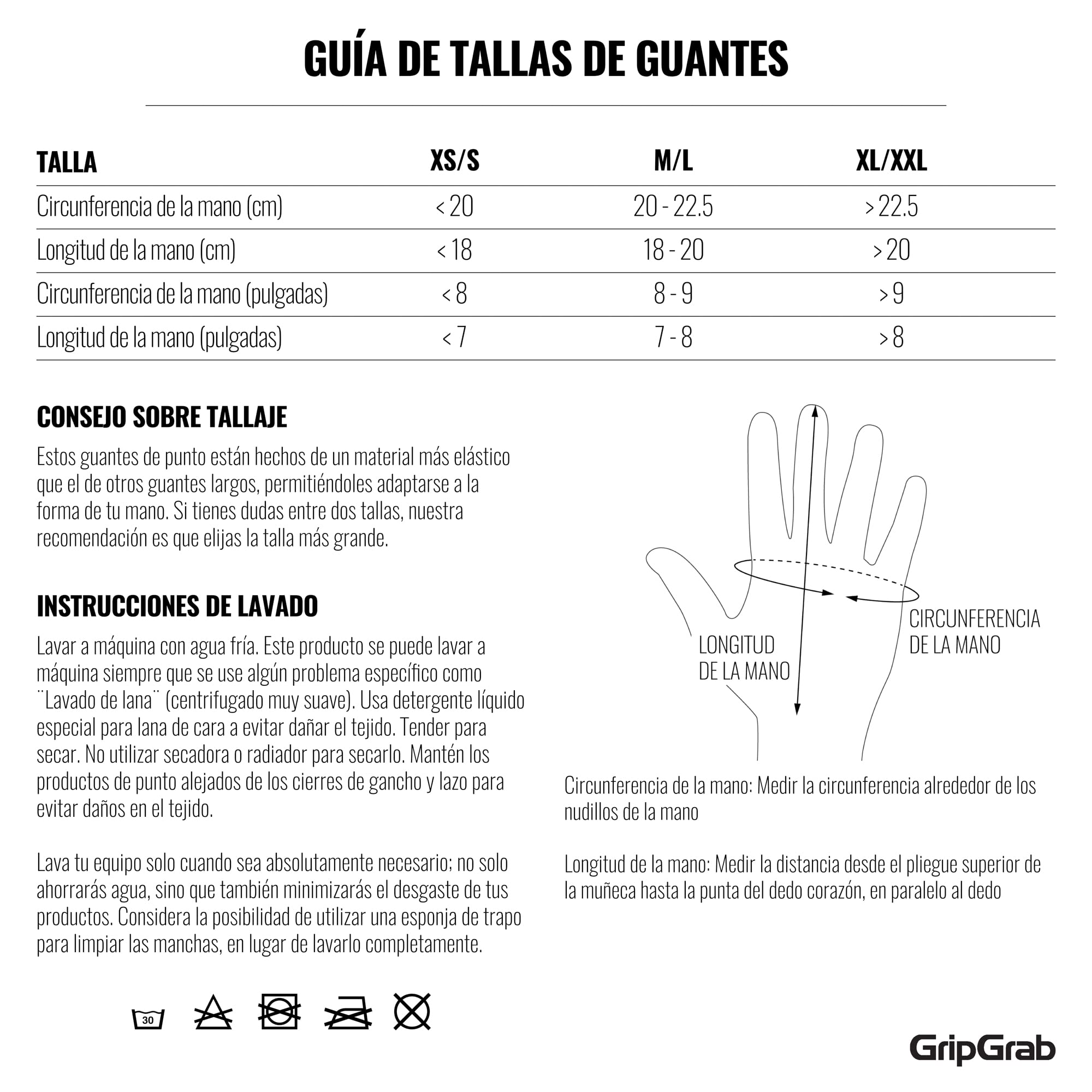 GripGrab Guantes de Ciclismo de Invierno Térmicos Impermeables de Punto Largos Antideslizantes Cortavientos Táctiles
