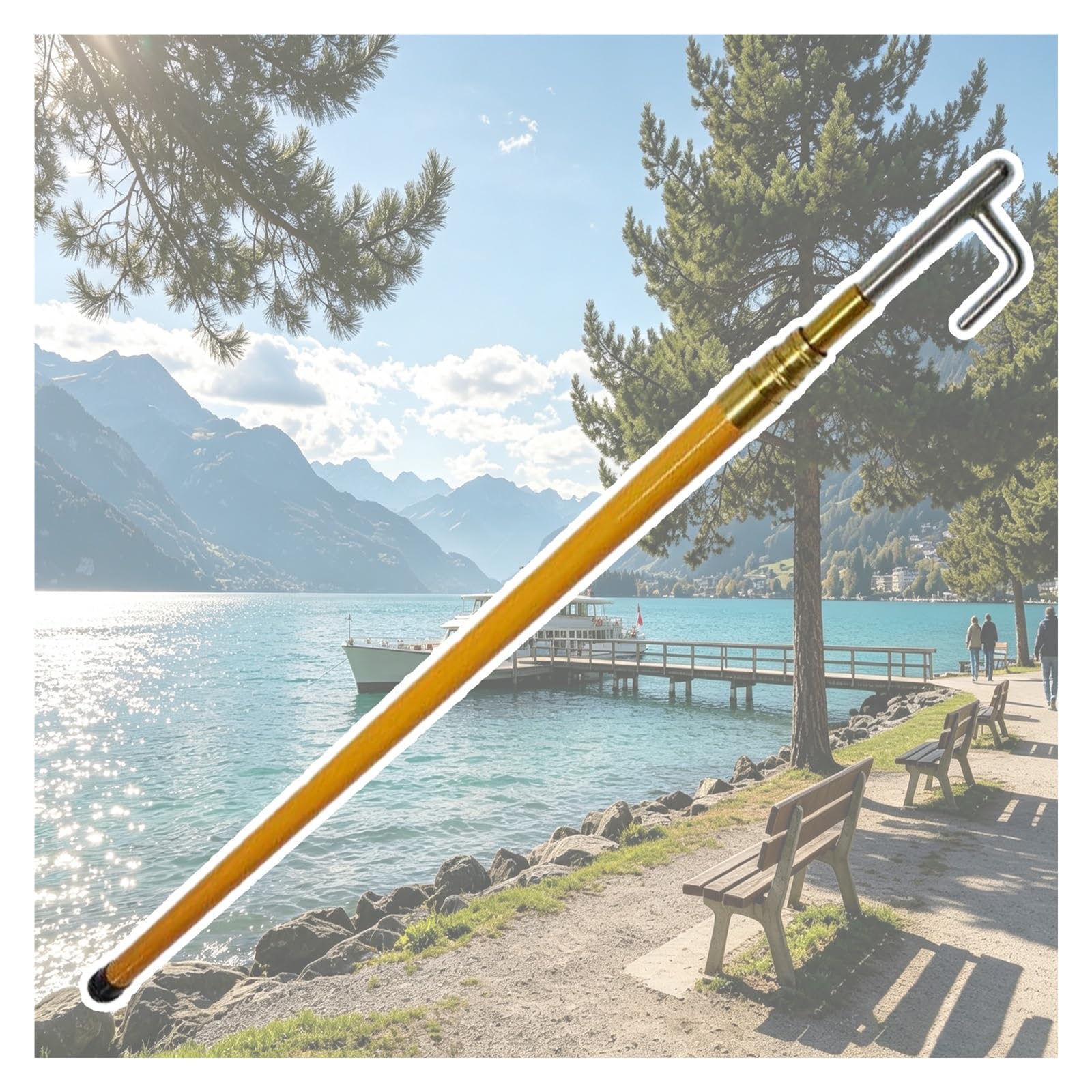 DJPHOFS Fiberglass Telescoping Boat Hook for Docking, Adjustable Dock Defender Boat Docking Sticks, Marine-grade Boating Reach Extension Pole Hook(4m/13 ft 1 in)