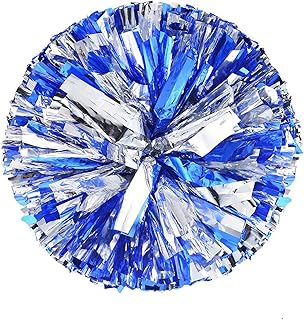 HOMU 2 Pack Cheerleader Pom Poms 12 inch Cheerleading Poms Cheering Squad Pompoms Pom Cheering Team Foil Plastic Youth Pom...