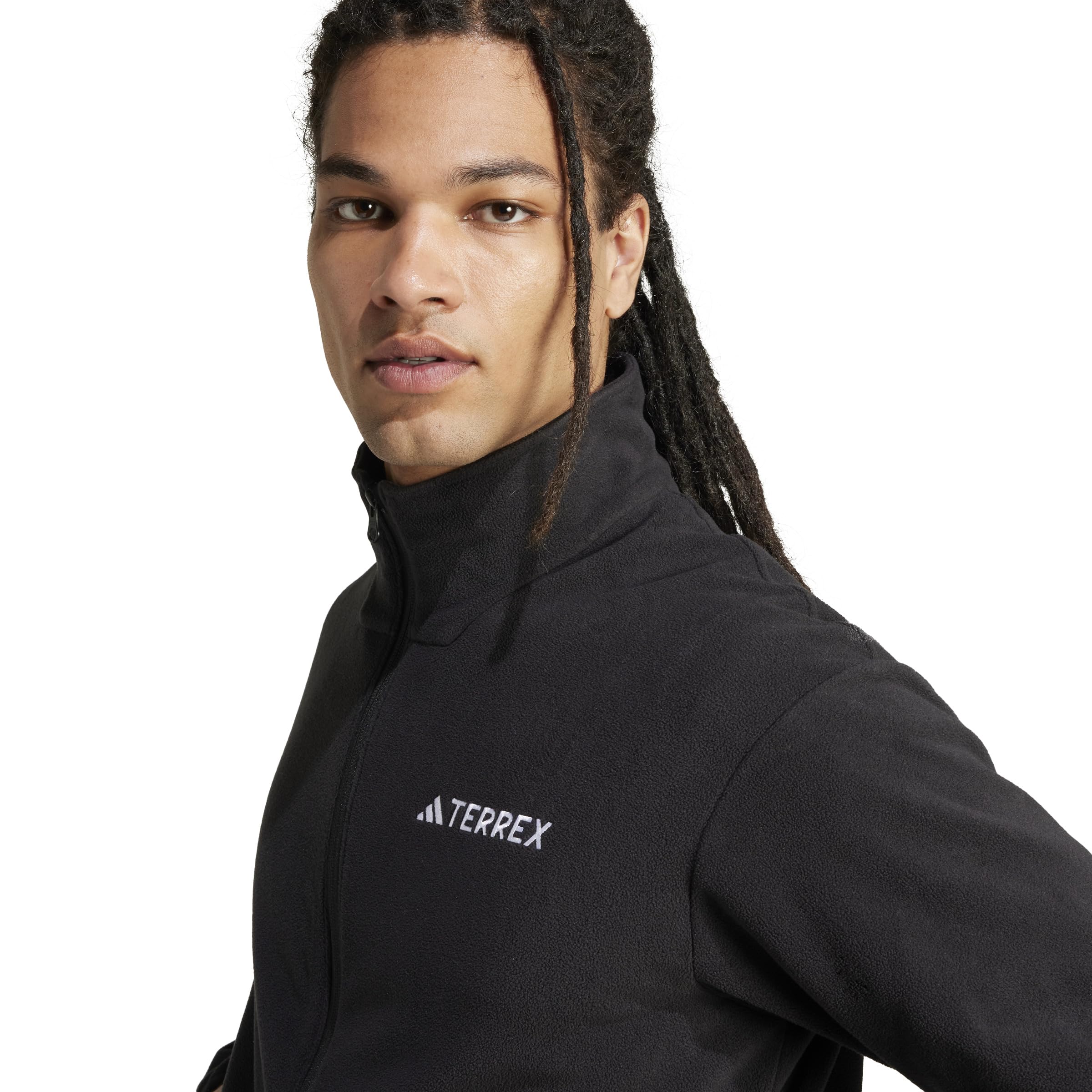 adidas Terrex Multi Essentials polarowa kurtka turystyczna z zamkiem błyskawicznym na całej długości Mężczyźni Terrex Multi Essentials Full-zip Fleece Hiking Jacket