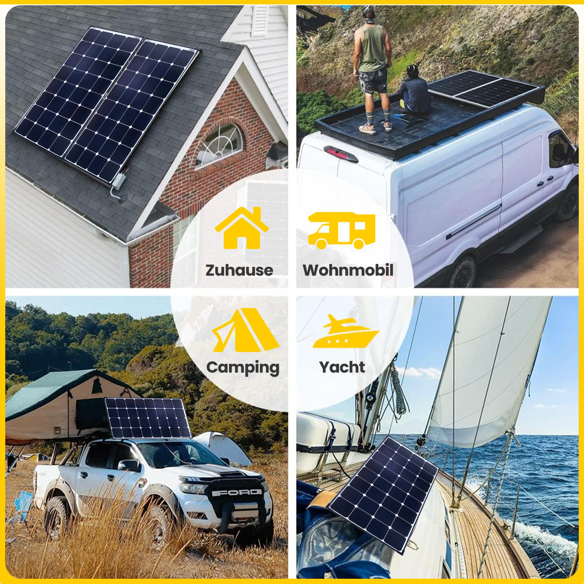 Offgridtec© SPR-Ultra 120W 12V wysokowydajny moduł słoneczny (styk tylny, czarna ramka)