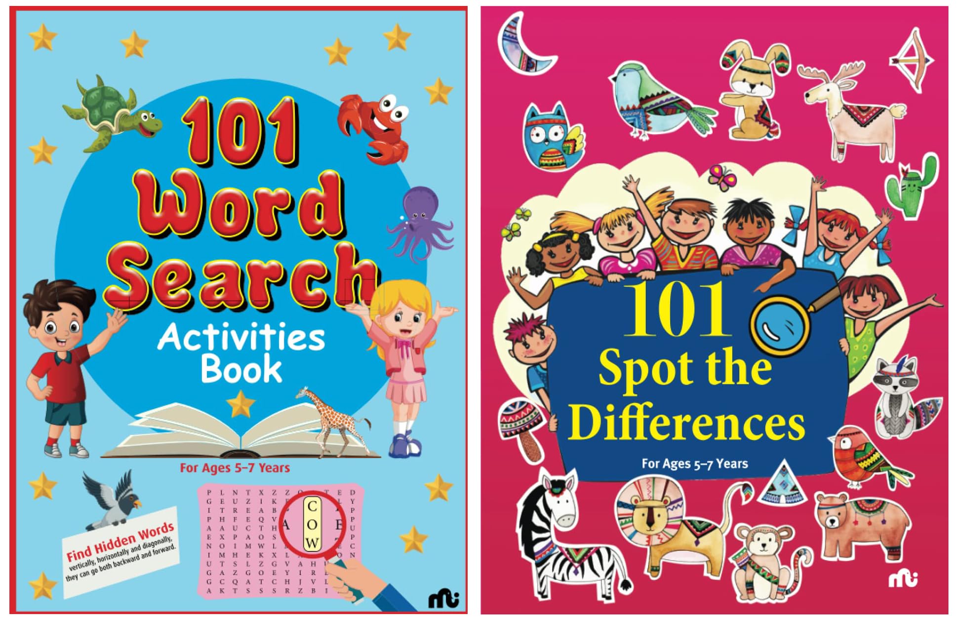 101 Spot the Differences & 101 Word Search Activities Book : Amazon.in ...