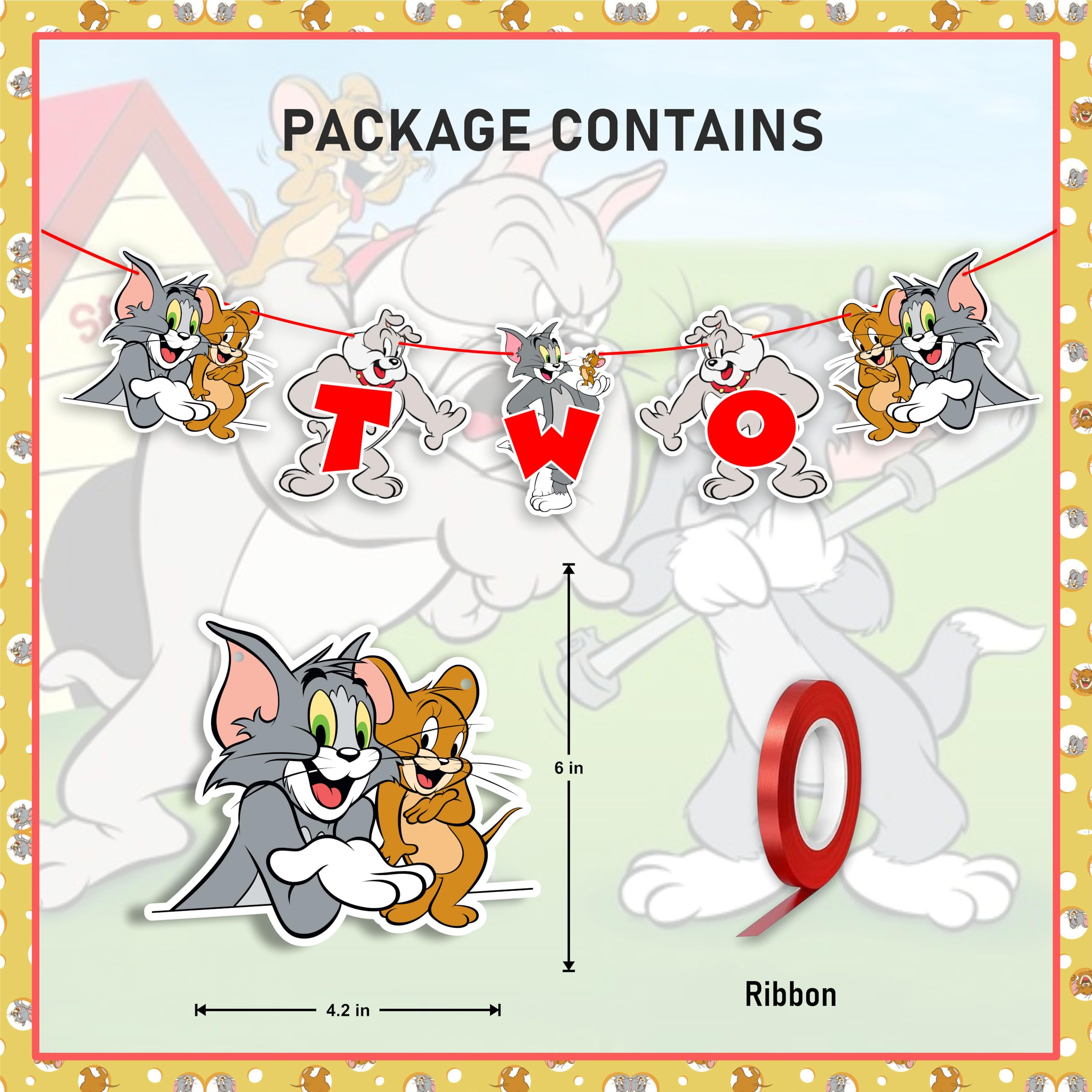 Seyal® Tom & Jery Two Banner, Tom & Jerry Two Banner, Small - Image 2