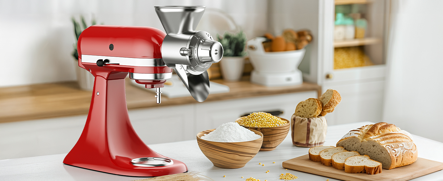 KitchenAid グレインミル 本体 Amazon.com: Metal Grain Mill Attachment Fit for KitchenAid