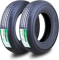 Free Country Grand Ride 2-Pack ST205/75R15 8-Ply Trailer Tires Load Range D w/ Scuff Guard & Nylon Cap Ply