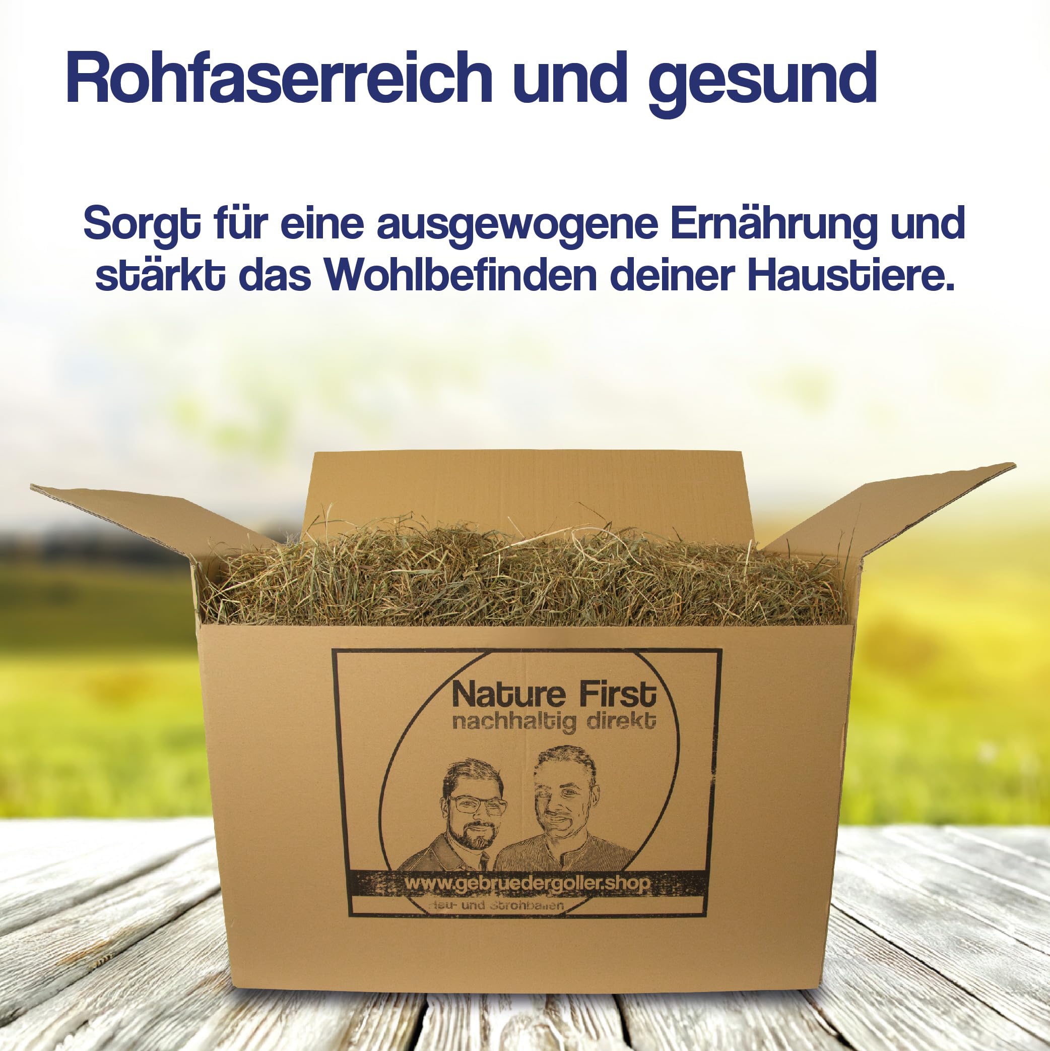 10 kg Heuballen - Kaninchen Heu für Meerschweinchen, Hamster und Hasen - Wiesenheu als Kleintierheu, auch geeignet als Deko Heu für Heu Deko - Heu Ballen direkt aus Bayern
