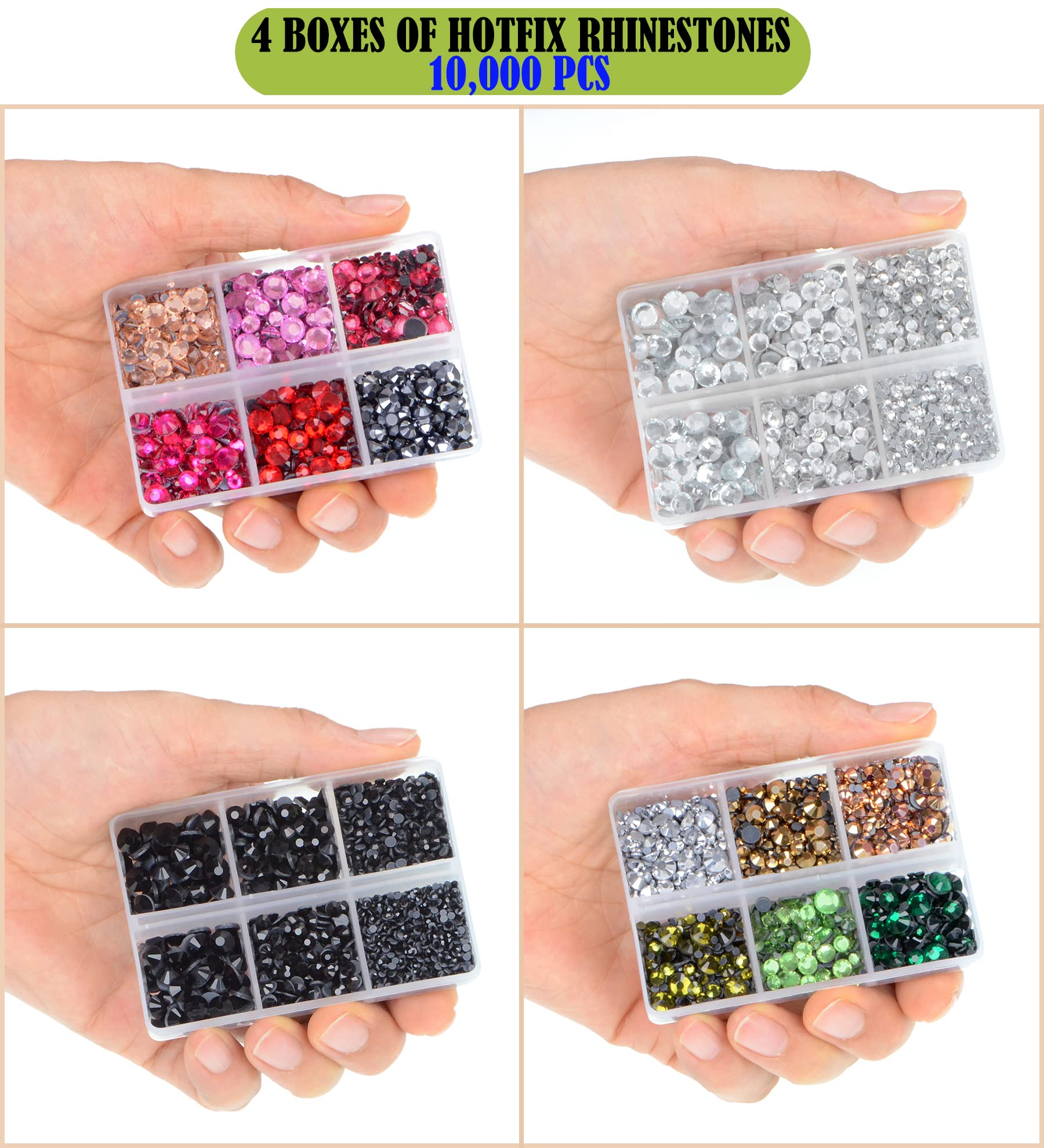 LPBeads 6000 strass rotondi in vetro di cristallo con retro