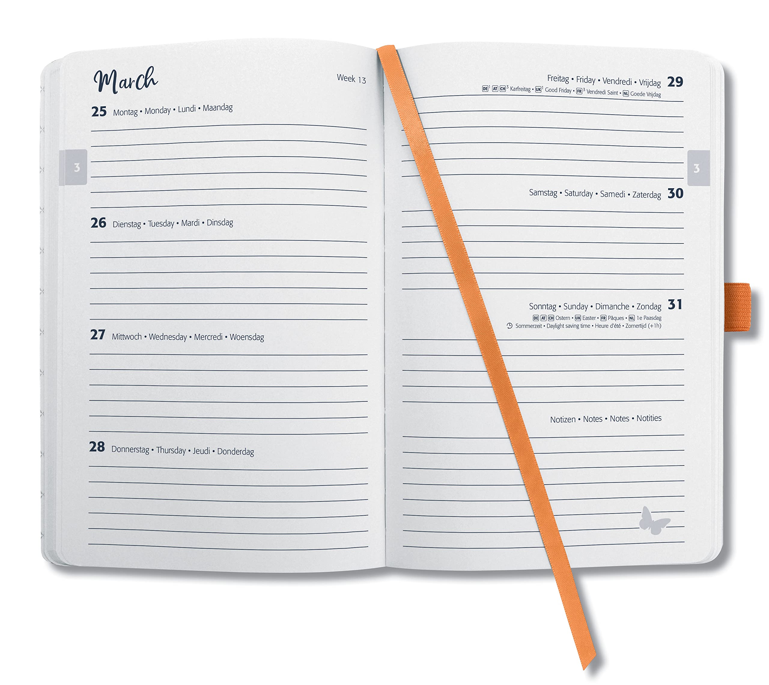 SIGEL J4319 Jolie Weekly planner 2024, Rainbow Grey, 13,5 x 20,3 cm, hardcover, 174 pages, Grey, ca. A5 - Image 2