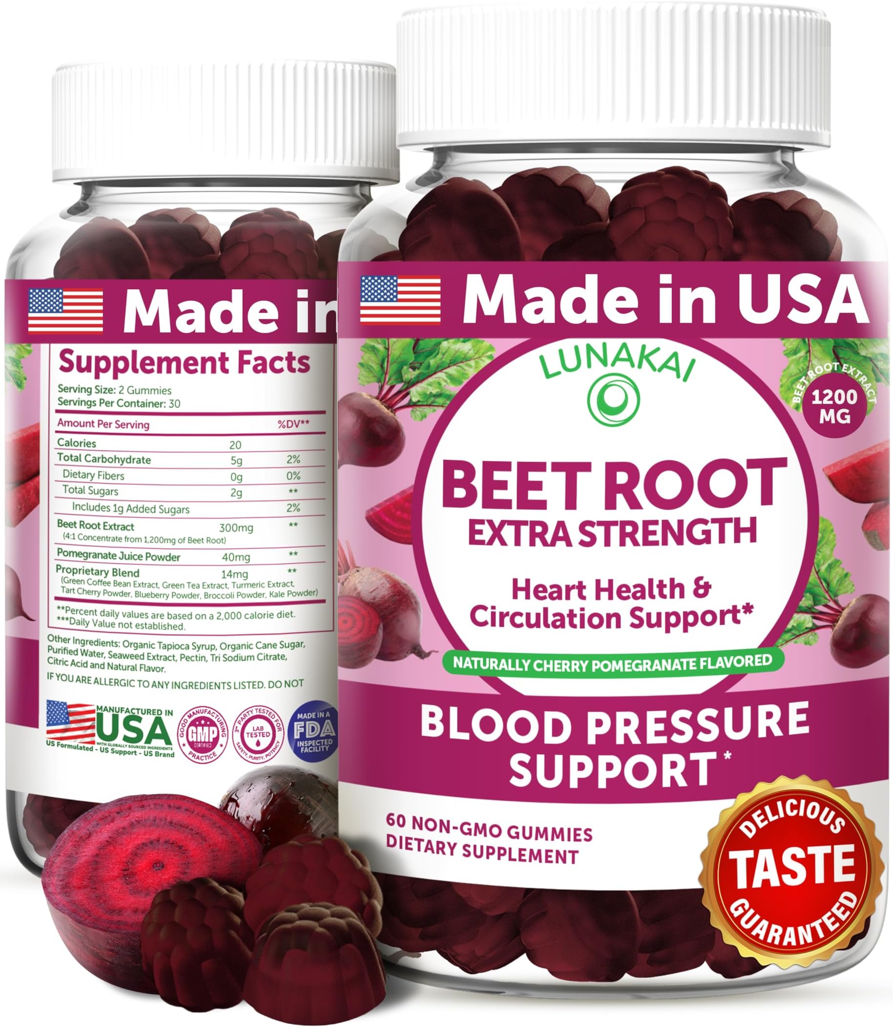 Force Factor Total Beets Blood Pressure Support 60 Chews & Sea Moss Soft Chews