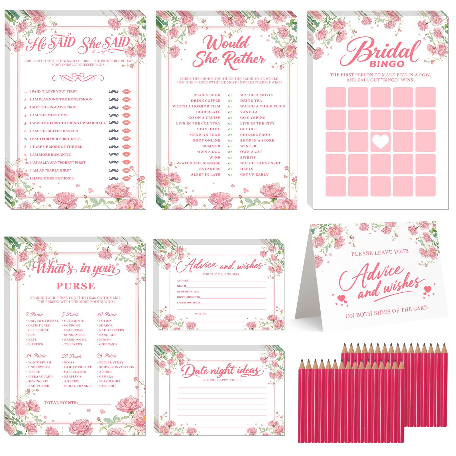 View 1 of ***FACTORY SEALED***
GAMSUNSTAR Bridal Shower Games, 5-Game Set for 32 Guests