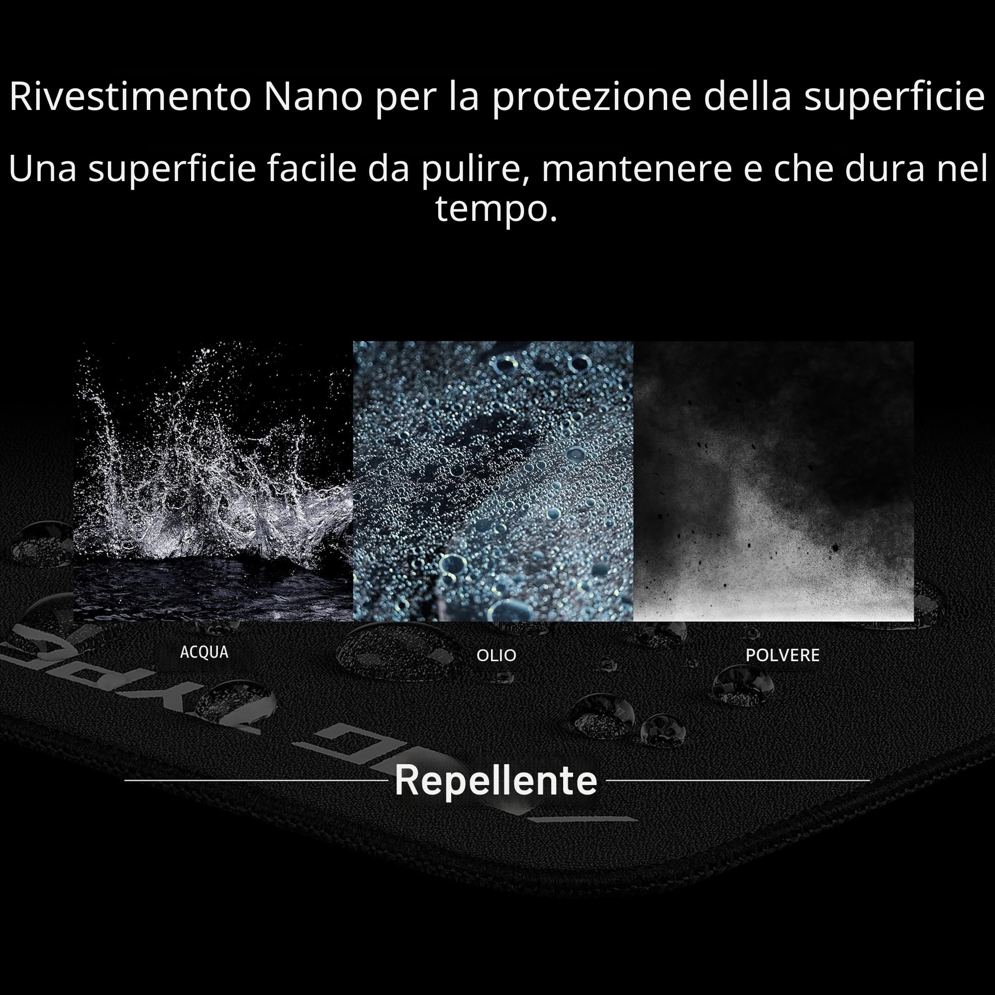 ASUS ROG Hone Ace XXL Tappetino per mouse da gaming, base in memory foam ad alta densità, materiale in tessuto ibrido, 400 x 900 x 3 mm, per giochi Esports e FPS, nero