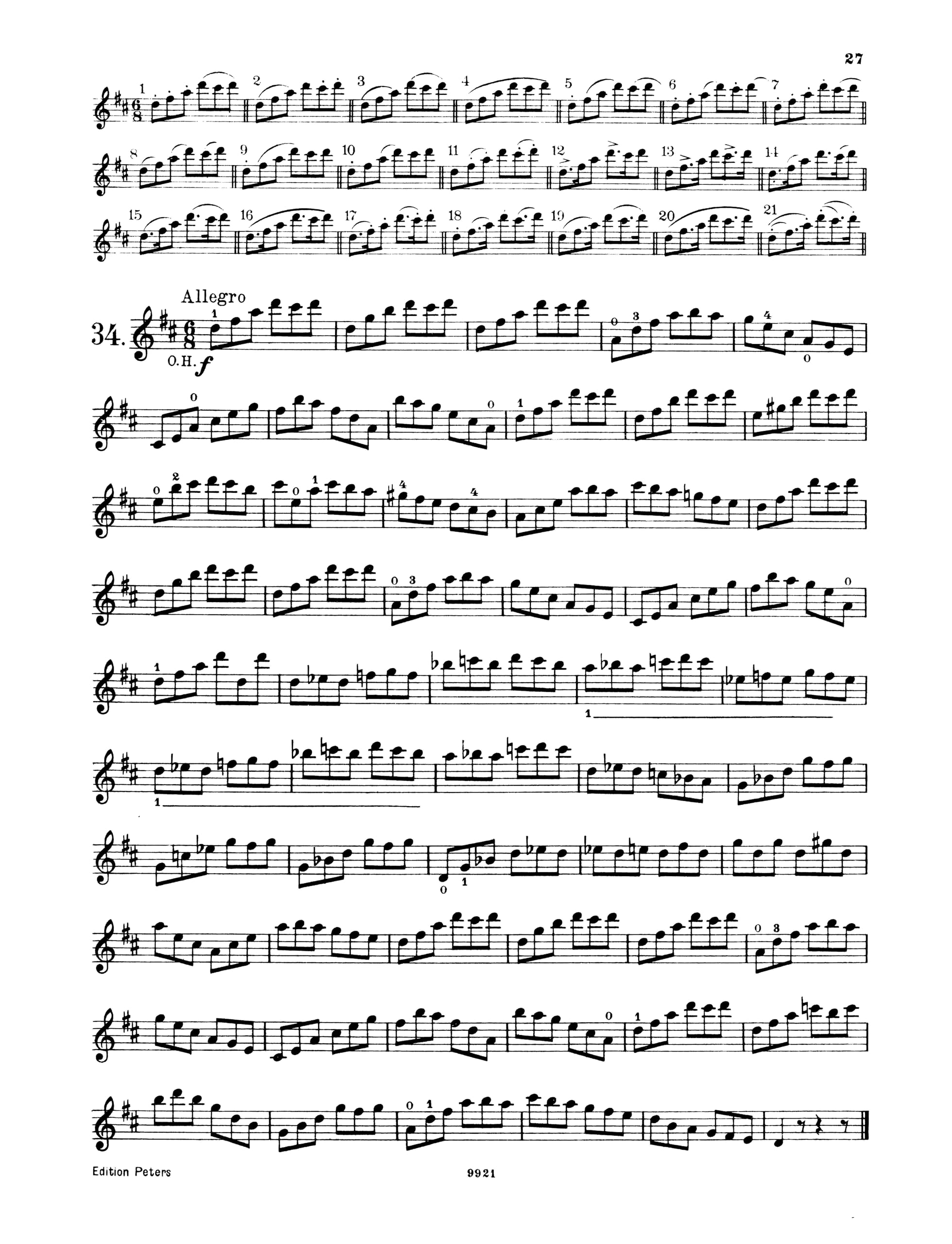 Etudes(60) op.45 ( sitt ) violon (Edition Peters)