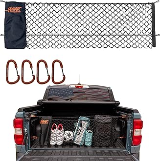 Envelope Cargo Net for Ford Maverick - Fits 2022-Current - Upgraded 5mm Bungee - Integrated Storage Bag - Heavy Duty Carabiners - Designed in USA