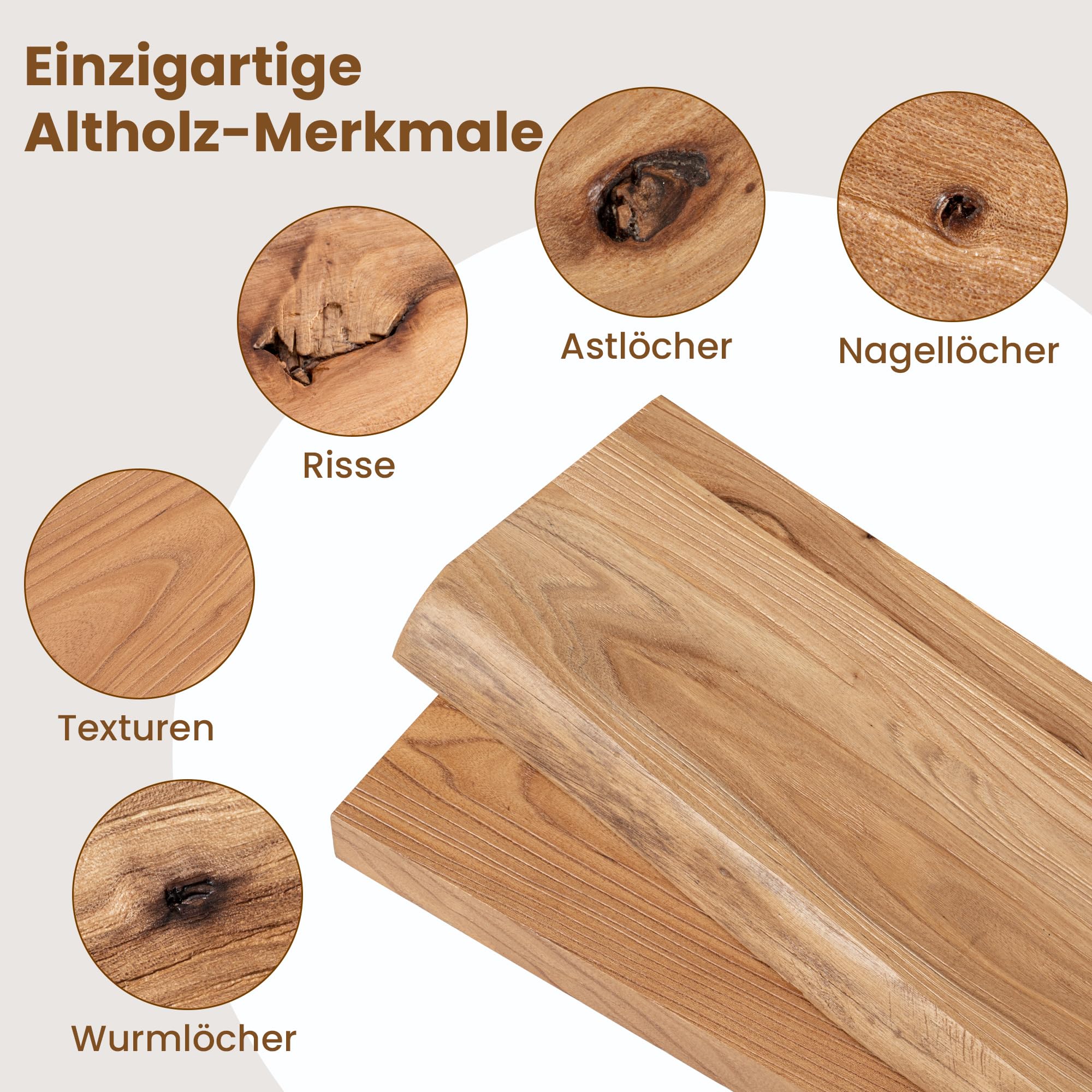 Estantes flotantes para decoración de pared, estantes flotantes de madera de olmo maciza rústica de 8 pulgadas de profundidad, estantes de pared con soporte invisible para sala de estar, baño